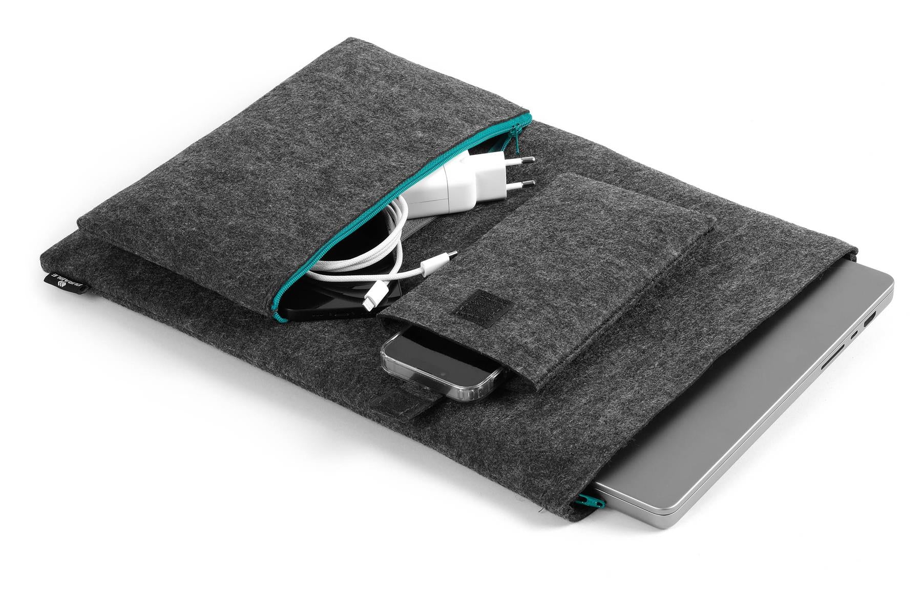 Durable Recycled Felt Laptop MacBook Bag Case Sleeve | 16.4“ | Teal