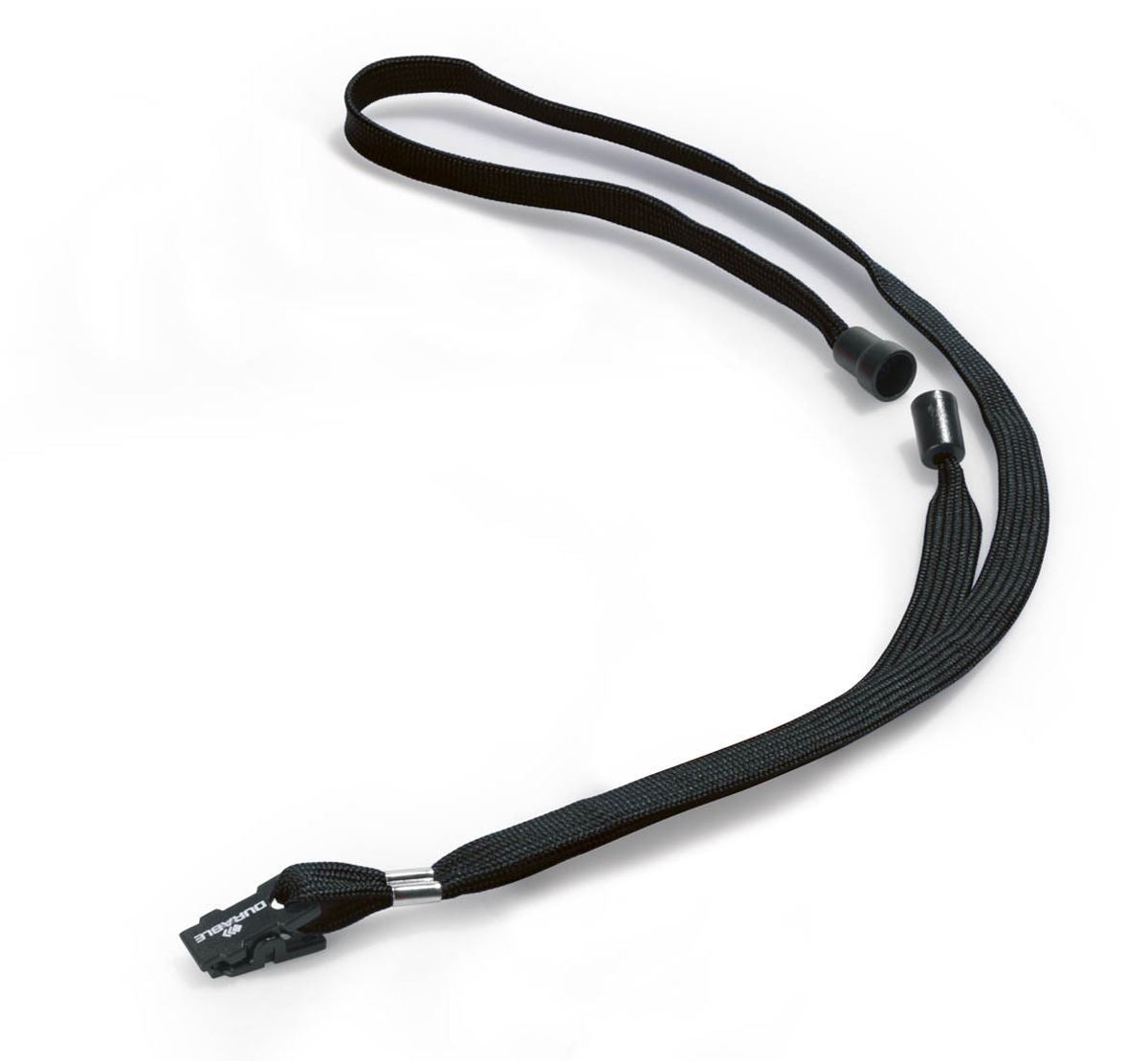 Durable Soft Neck Lanyards with Clip and Safety Release | 10 Pack | Black