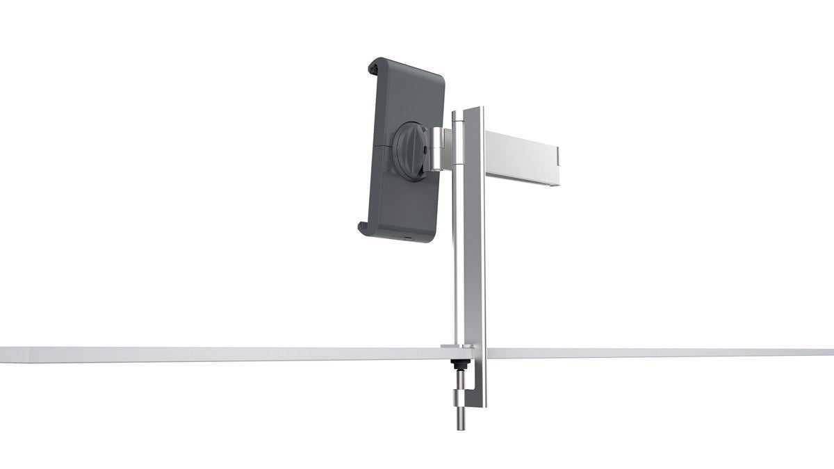 Durable Aluminium Tablet Holder iPad Bed Table Clamp | Lockable & Rotatable