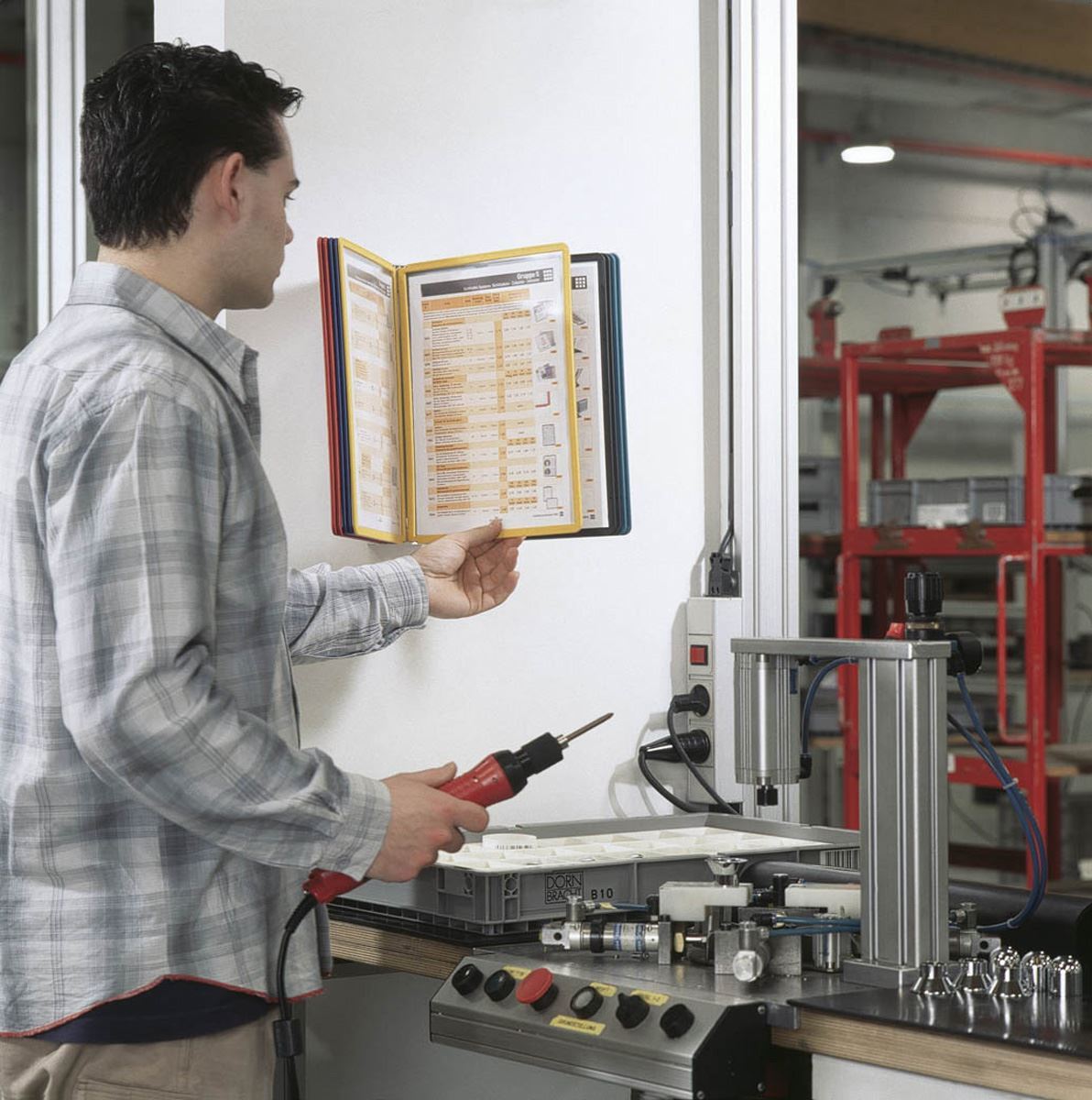 Durable VARIO WALL 10 Display Panel Document Holder | 10 Panel | A4 Colour Coded