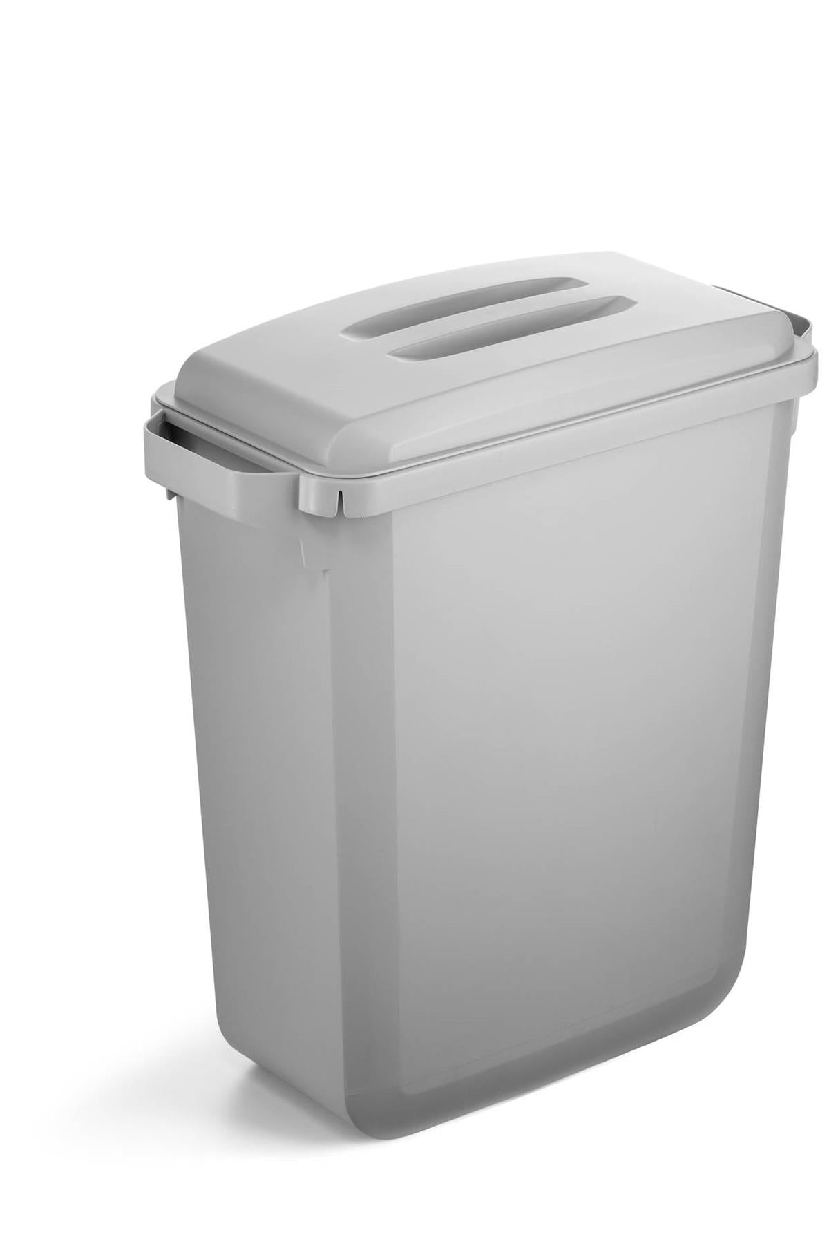 Durable DURABIN Grey Rectangular Recycling Bin + Lid | Food Safe | 60L