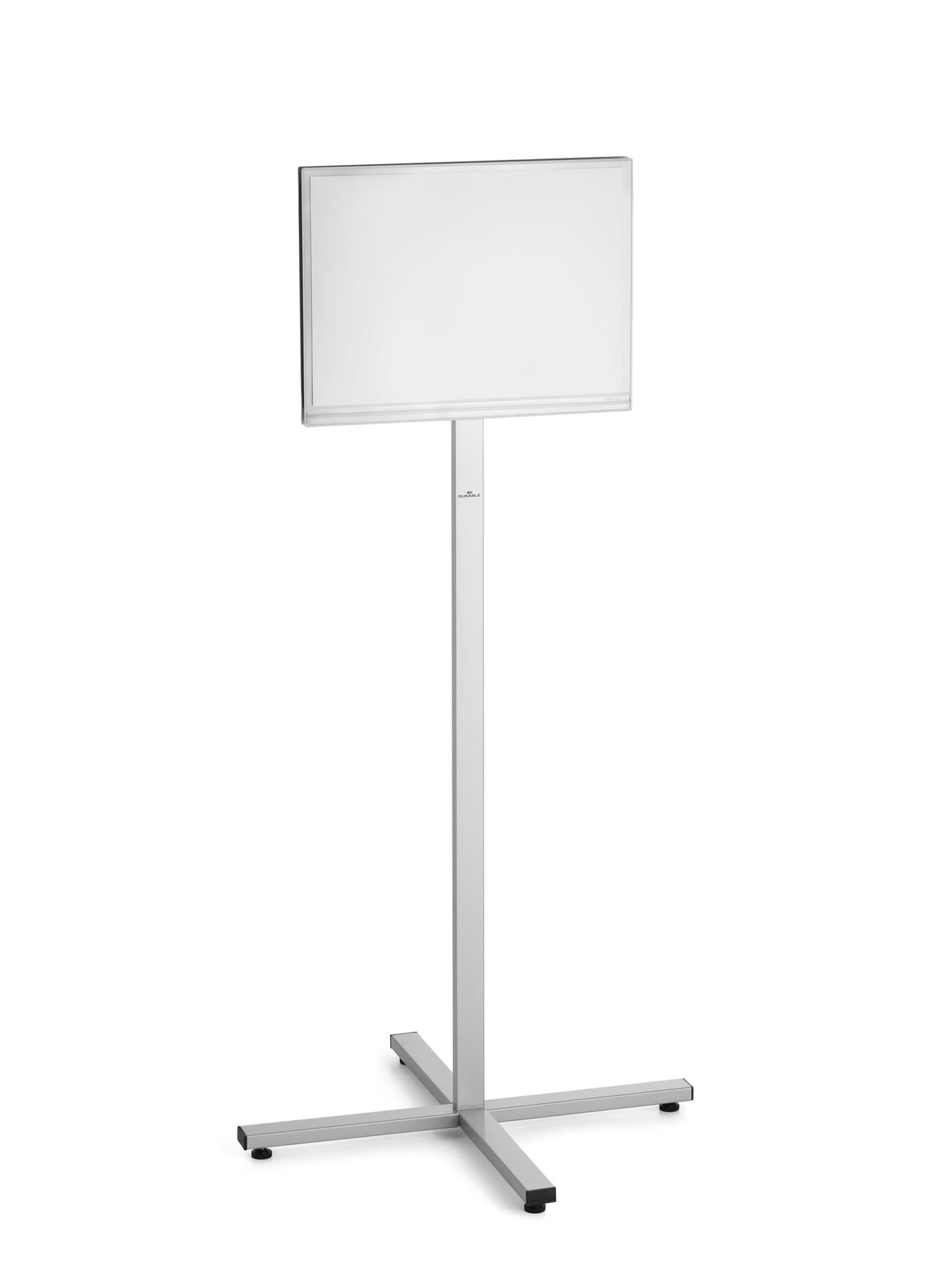 Durable INFO STAND OUTDOOR Stainless Steel Floor Sign | A3 Display Panel | Grey