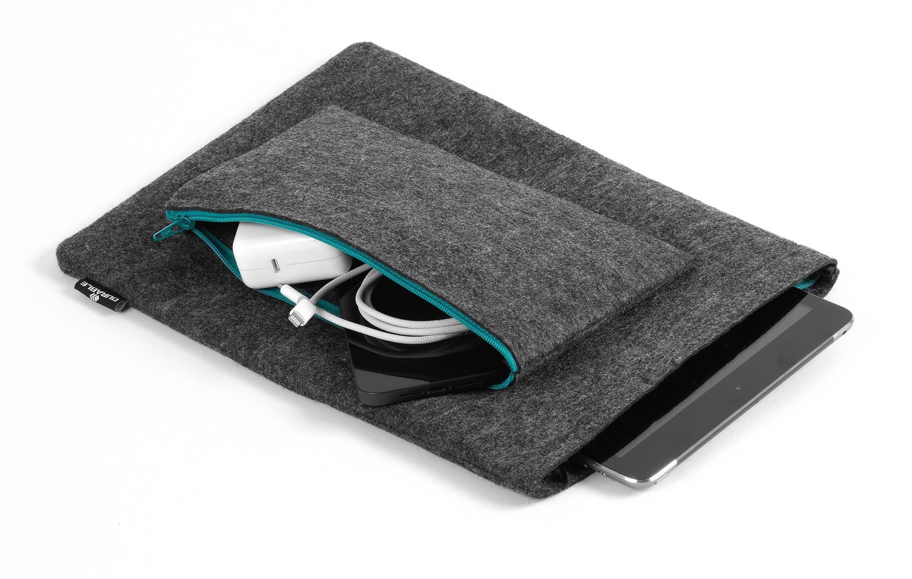 Durable Recycled Felt Laptop MacBook Bag Case Sleeve | 13“ | Teal