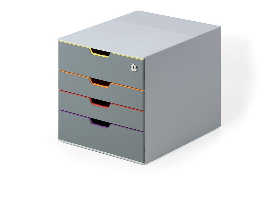Durable VARICOLOR SAFE 4 Drawer Lockable GDPR Colour Coded Desktop Storage | A4+