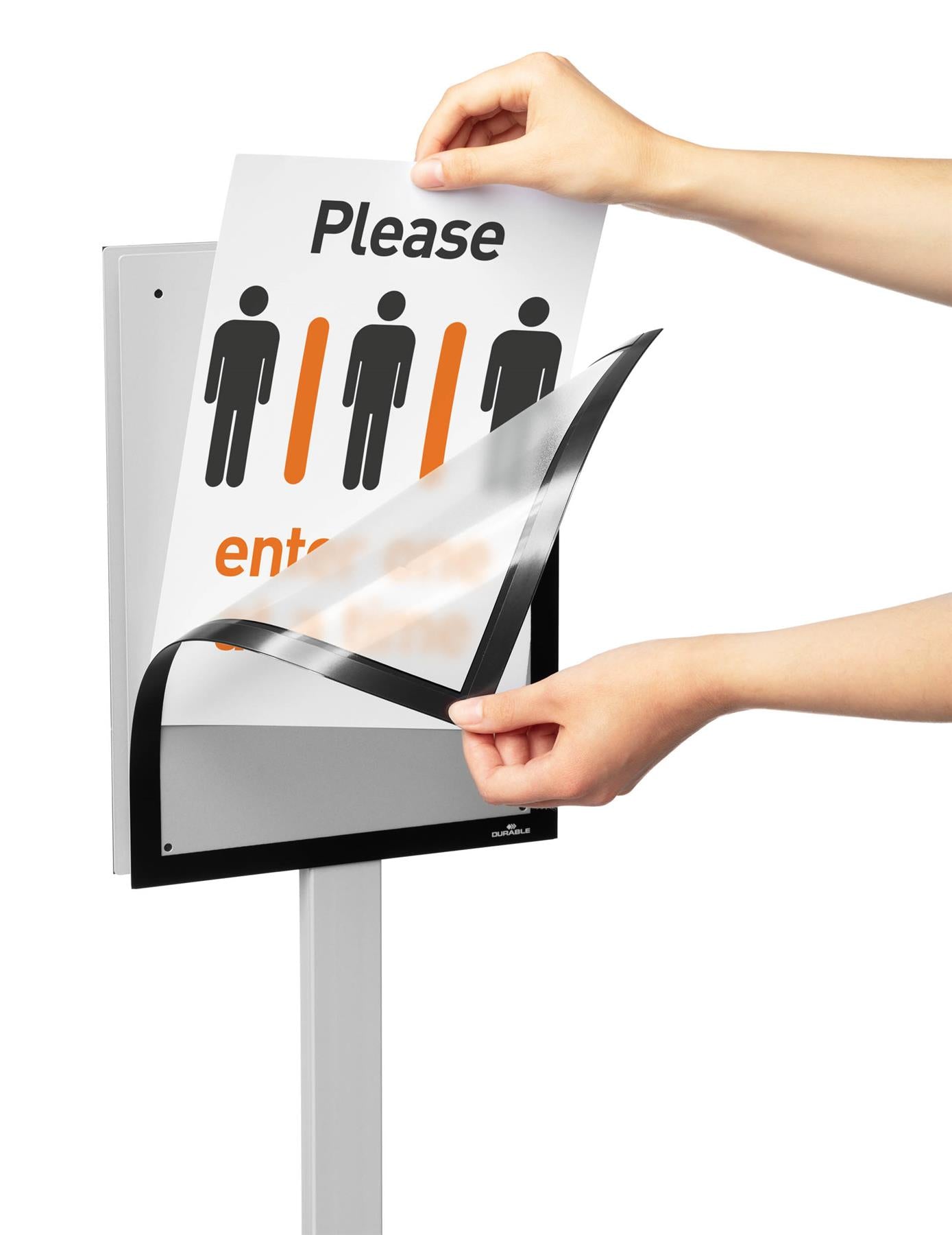 Durable INFO STAND BASIC Aluminium Display Panel Info Floor Sign A4 | 1.3m