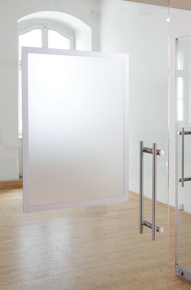 Durable DURAFRAME UV Poster Adhesive Magnetic Signage Frame | A2 Silver