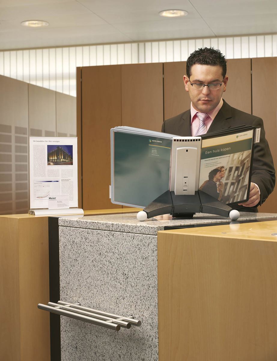 Durable SHERPA WALL 10 Display Panel Document Split Flap Index | A4 Black & Grey