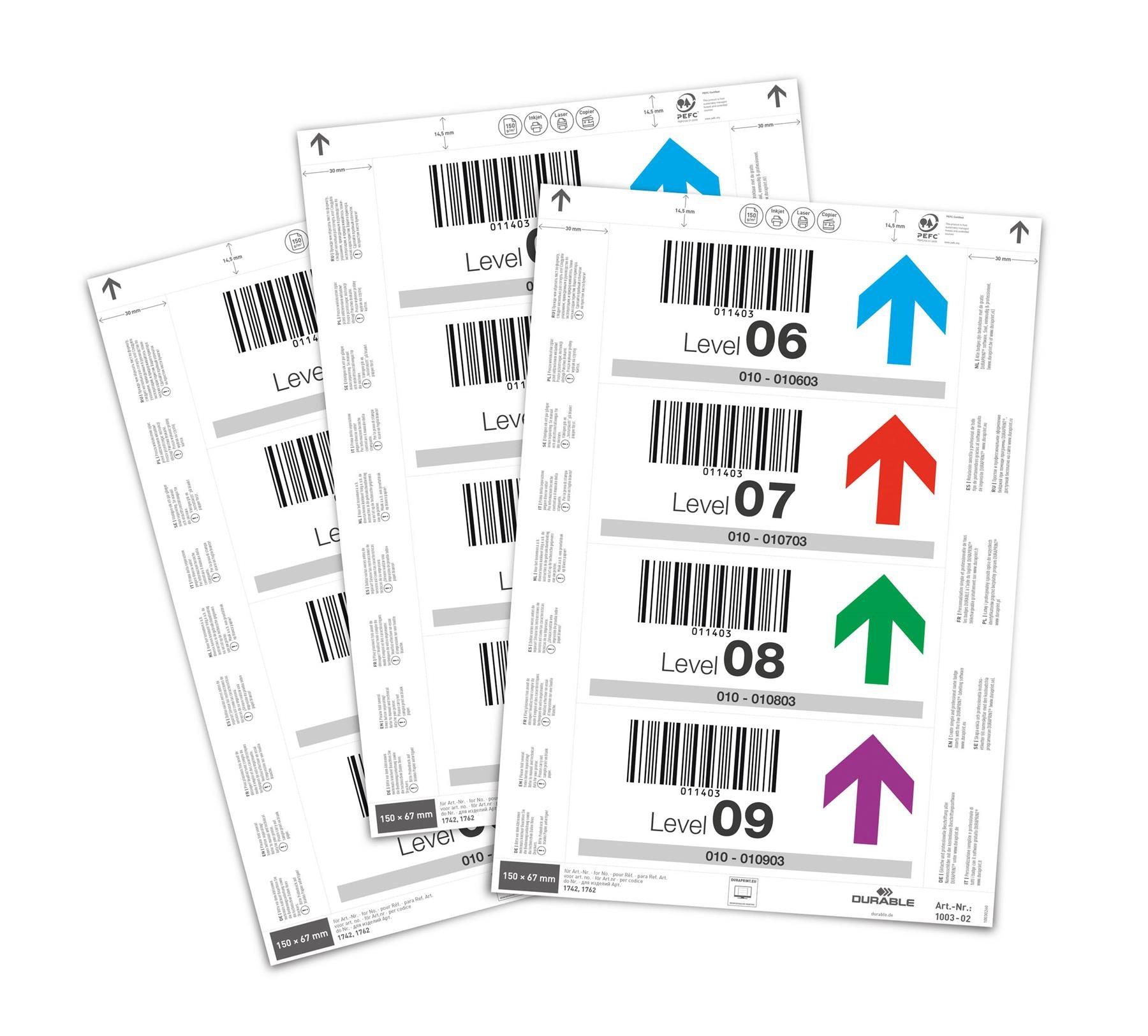 Durable Printable Insert Sheets for Ticket Holders | 80 Labels | 150 x 67 mm