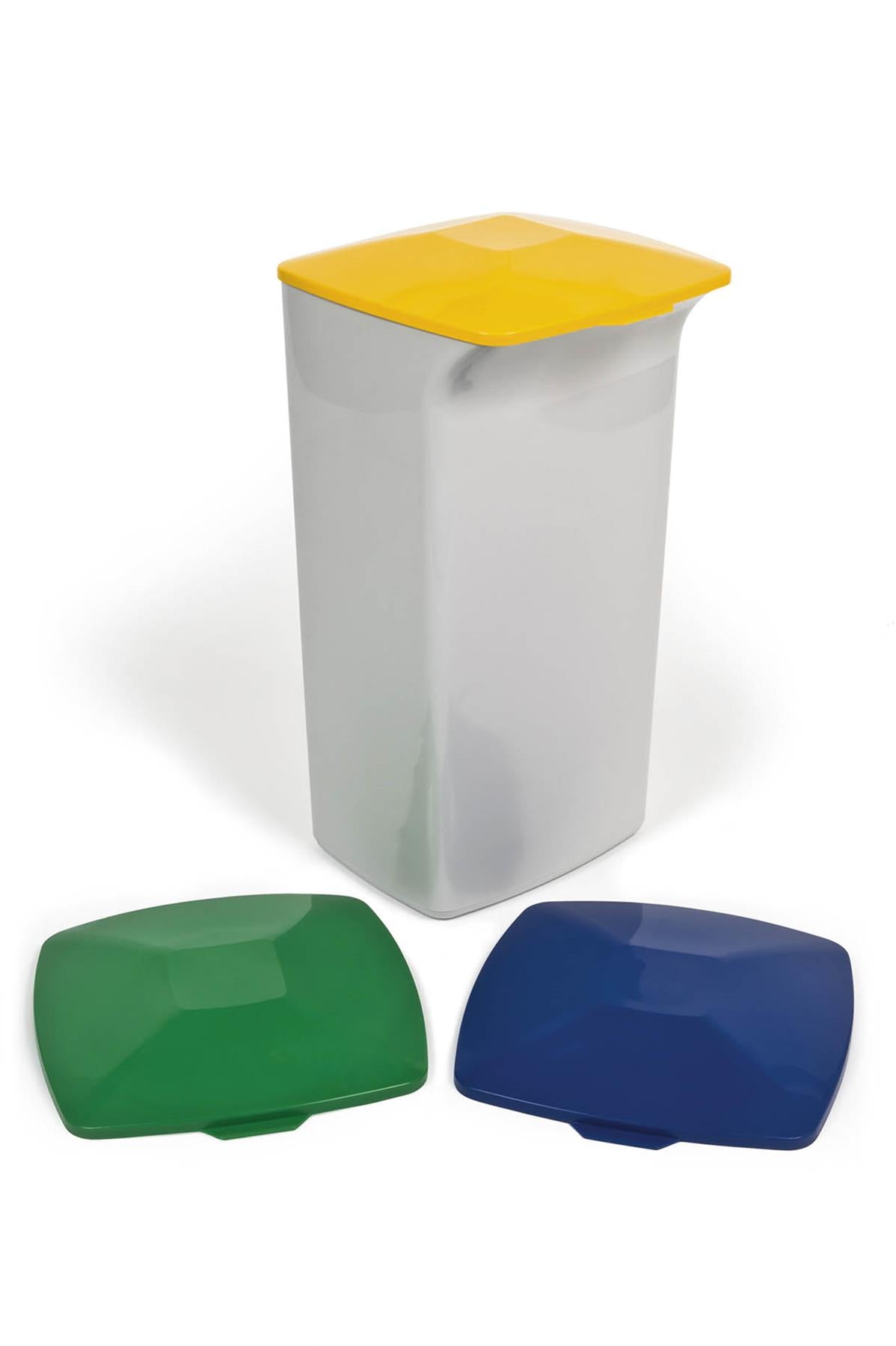Durable DURABIN Square 40L Hinged Lid | Strong Recycling Waste Bin Lid | Red
