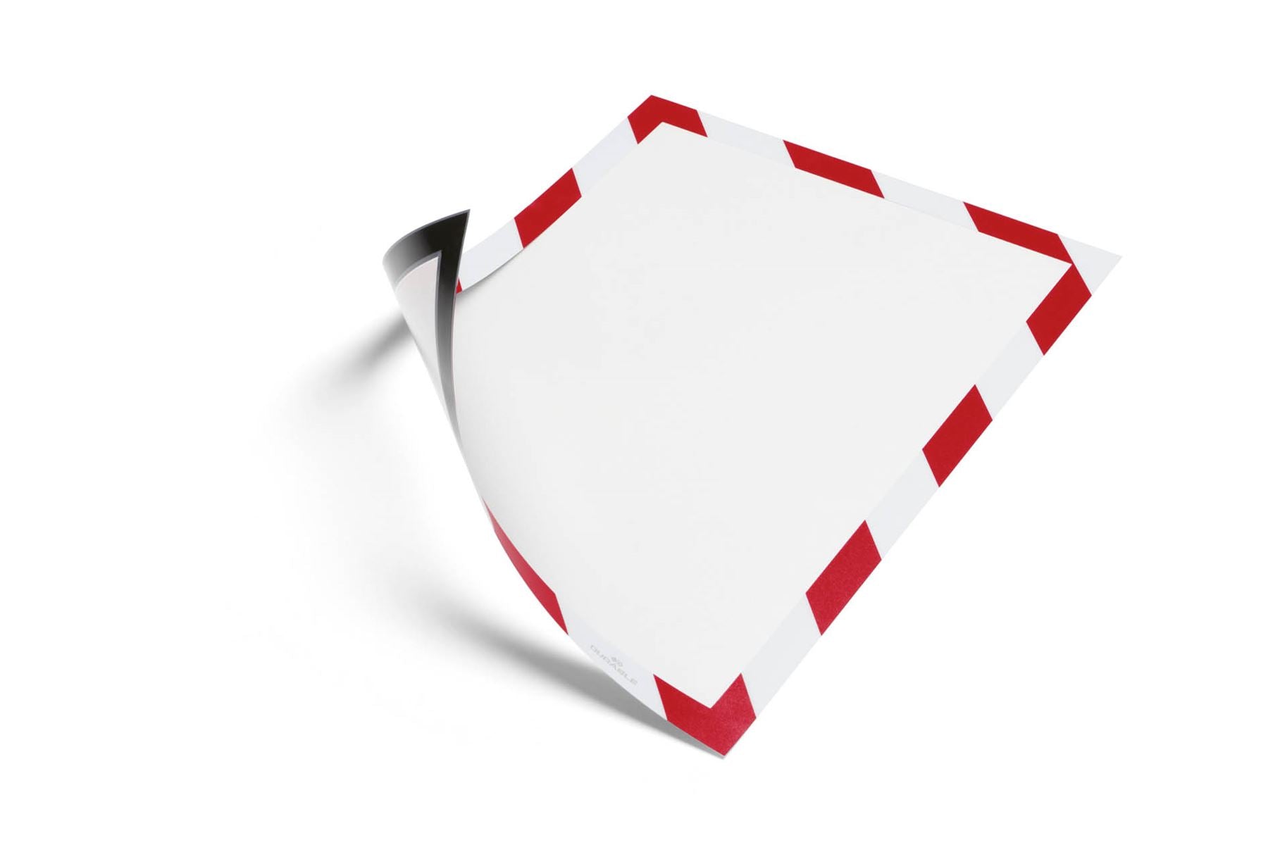 Durable DURAFRAME Magnetic Signage Hazard Frame | 5 Pack | A4 Red & White