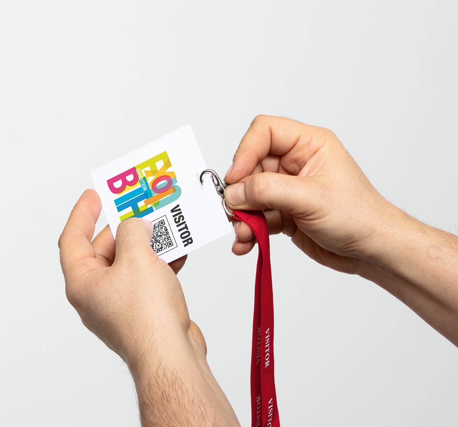 Durable Printable Name Badge ID Card Sheets | Peel and Fold | 100 Pack