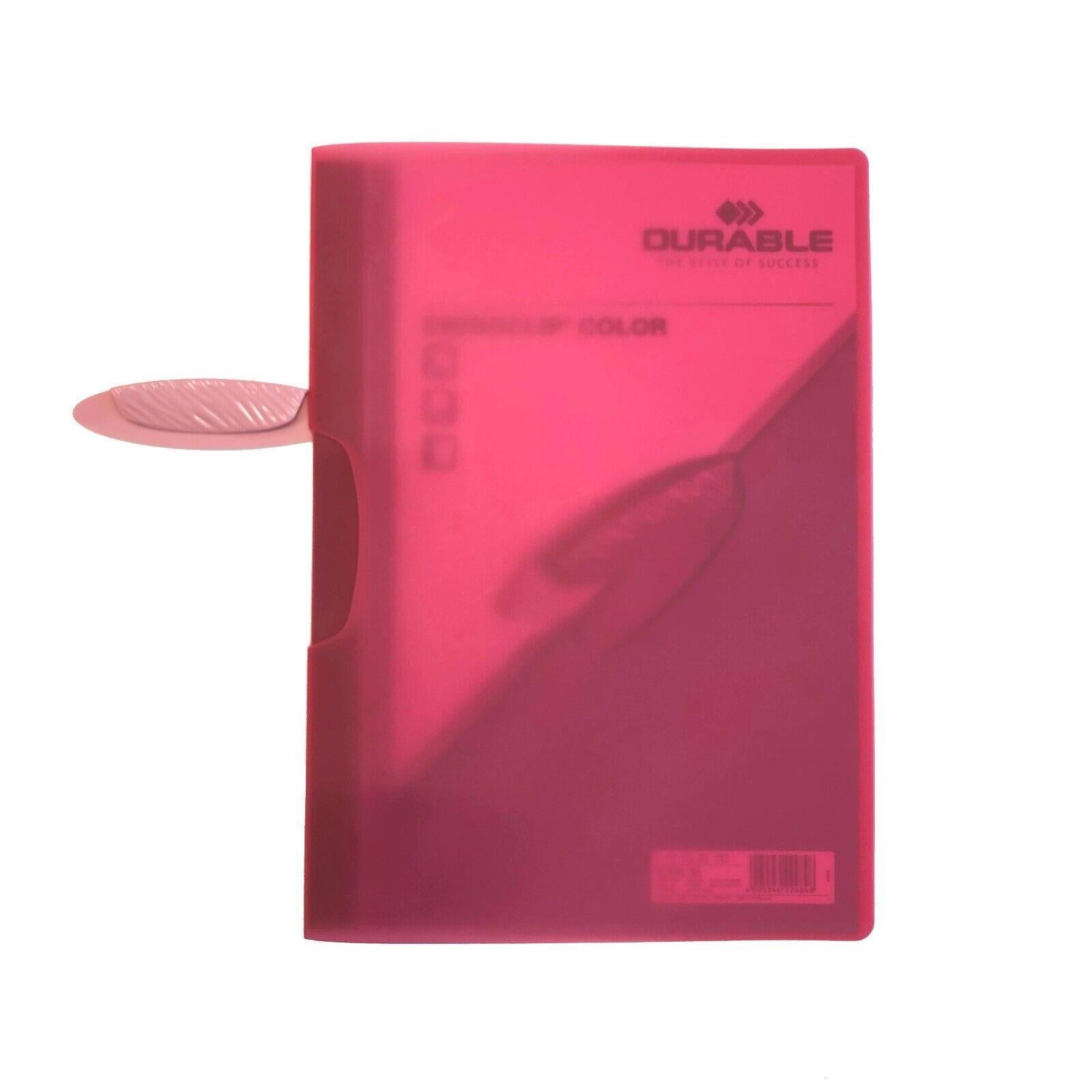 Durable SWINGCLIP 30 Document Swing Clip File Folder | 5 Pack | A4 Crimson