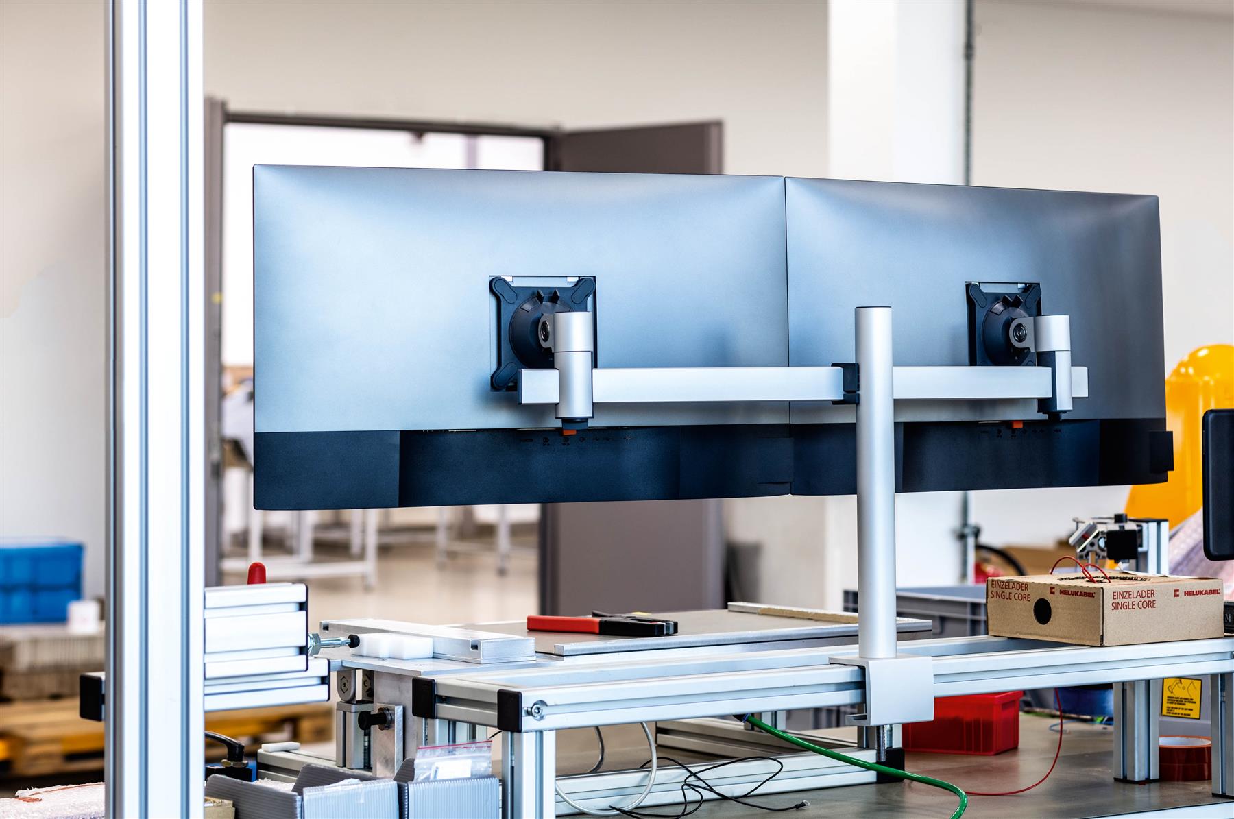 Durable Monitor Mount PRO for 2 Screens | Desk Clamp Attachment