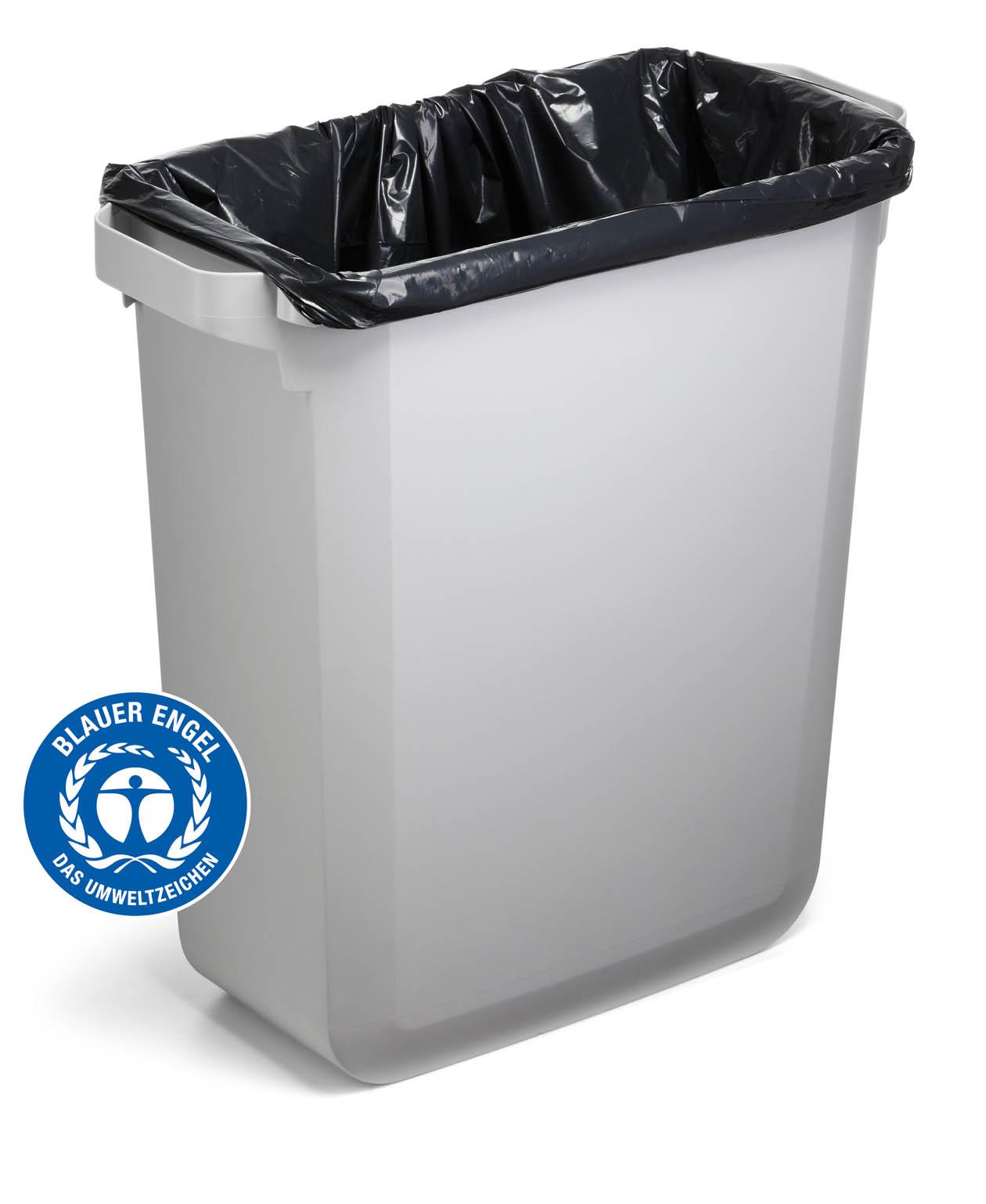 Durable ECO 60L Waste Bin Grey | Strong Rectangular Recycling Bin | DURABIN