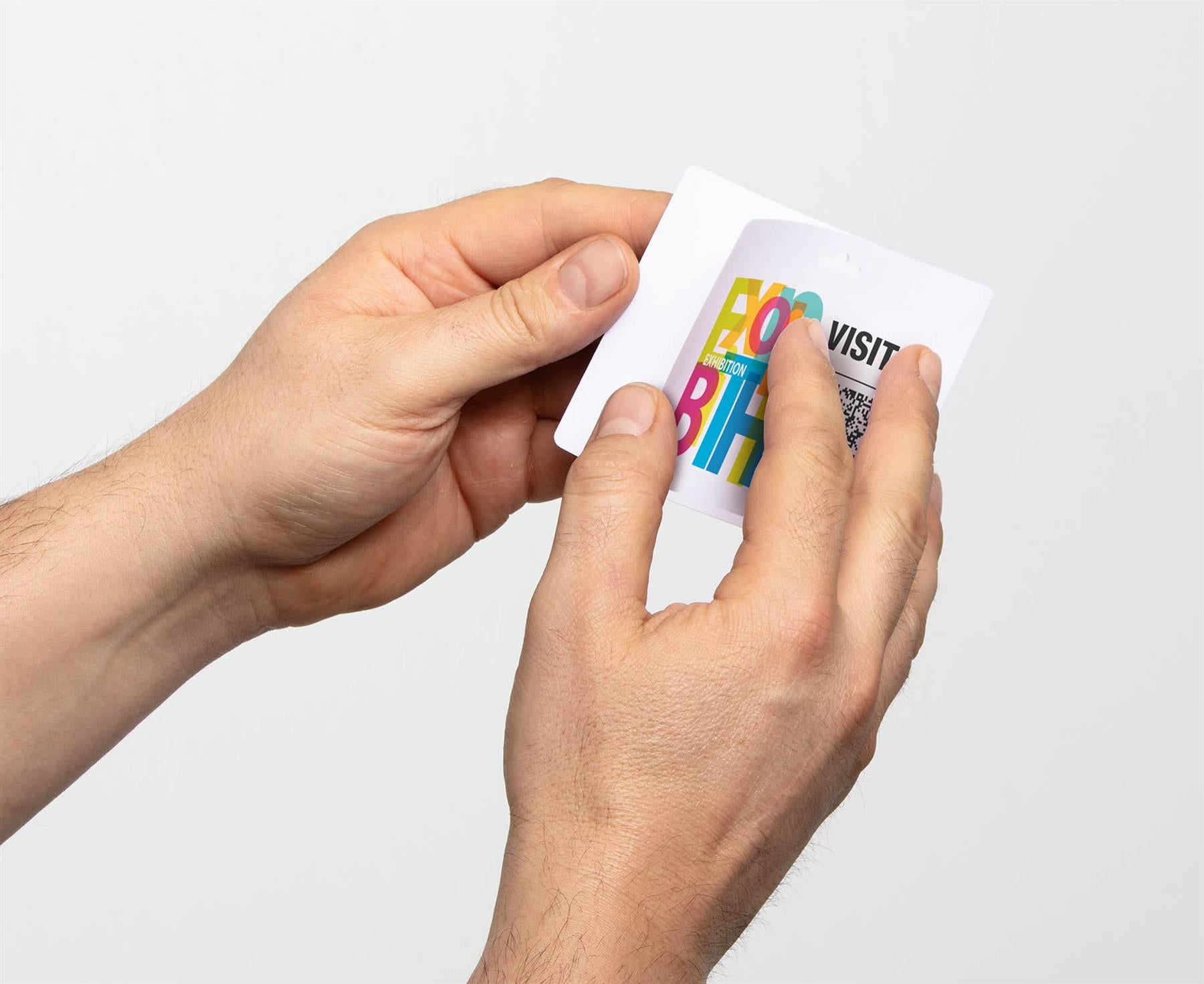 Durable Printable Name Badge ID Card Sheets | Peel and Fold | 100 Pack