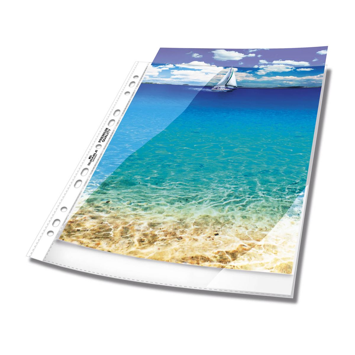 Durable PREMIUM Punched Pockets Sleeve Wallets | 100 Pack | A4 Clear