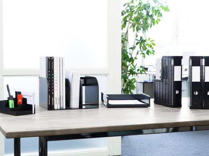 Durable OPTIMO Recycled Plastic Stackable Letter Tray File | A3 & A4 Grey