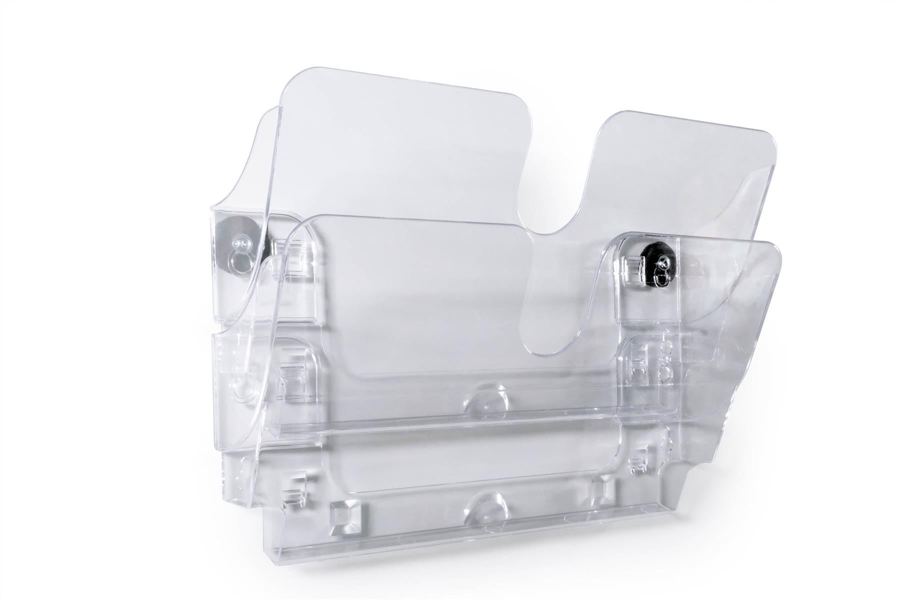 Durable A4 Magnetic Literature Holder | Dual Wall Display | FLEXIPLUS | Clear