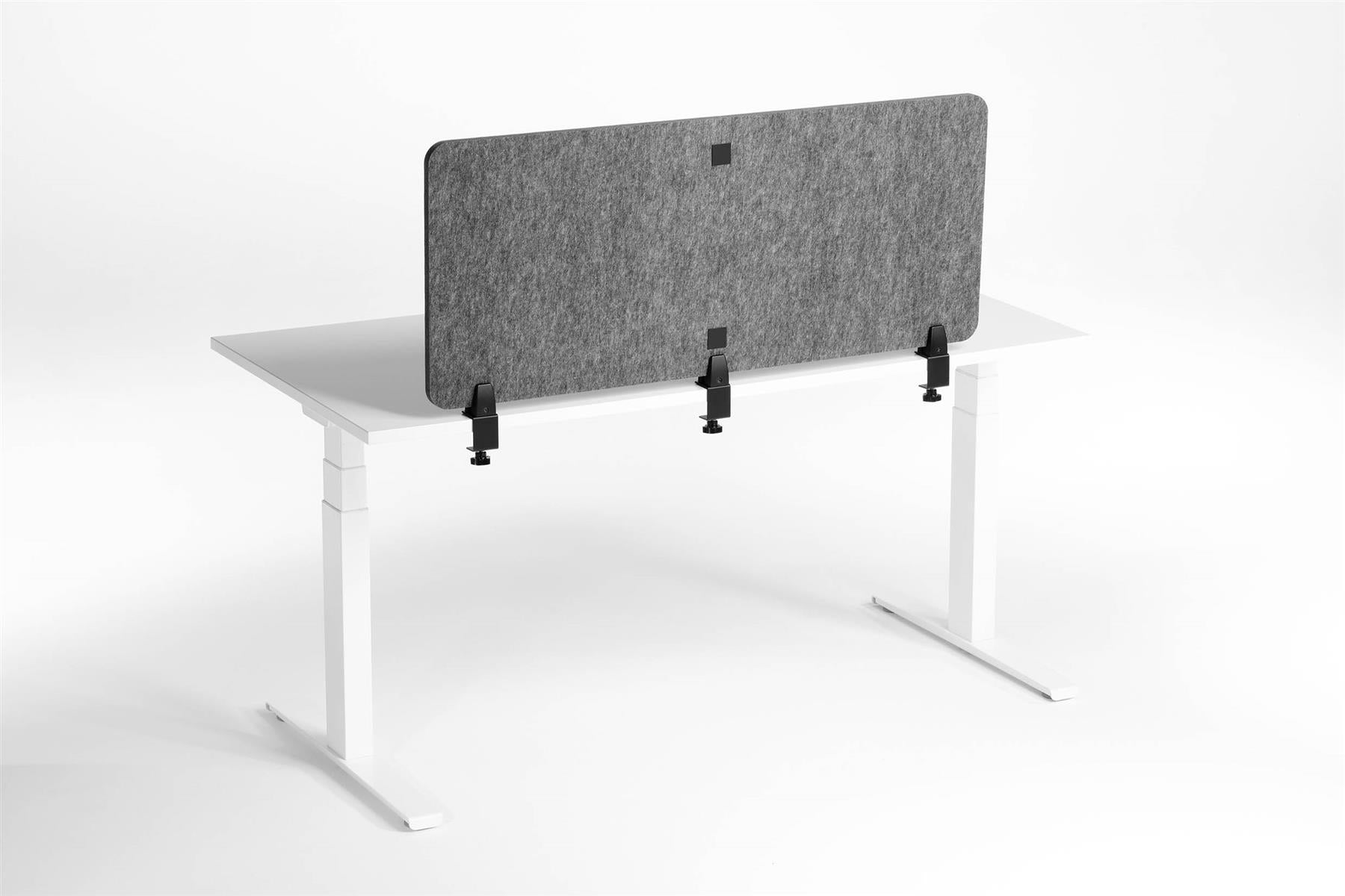 Durable Felt Desk Divider Panel | Visual Acoustic Privacy Partition 120cm | Grey