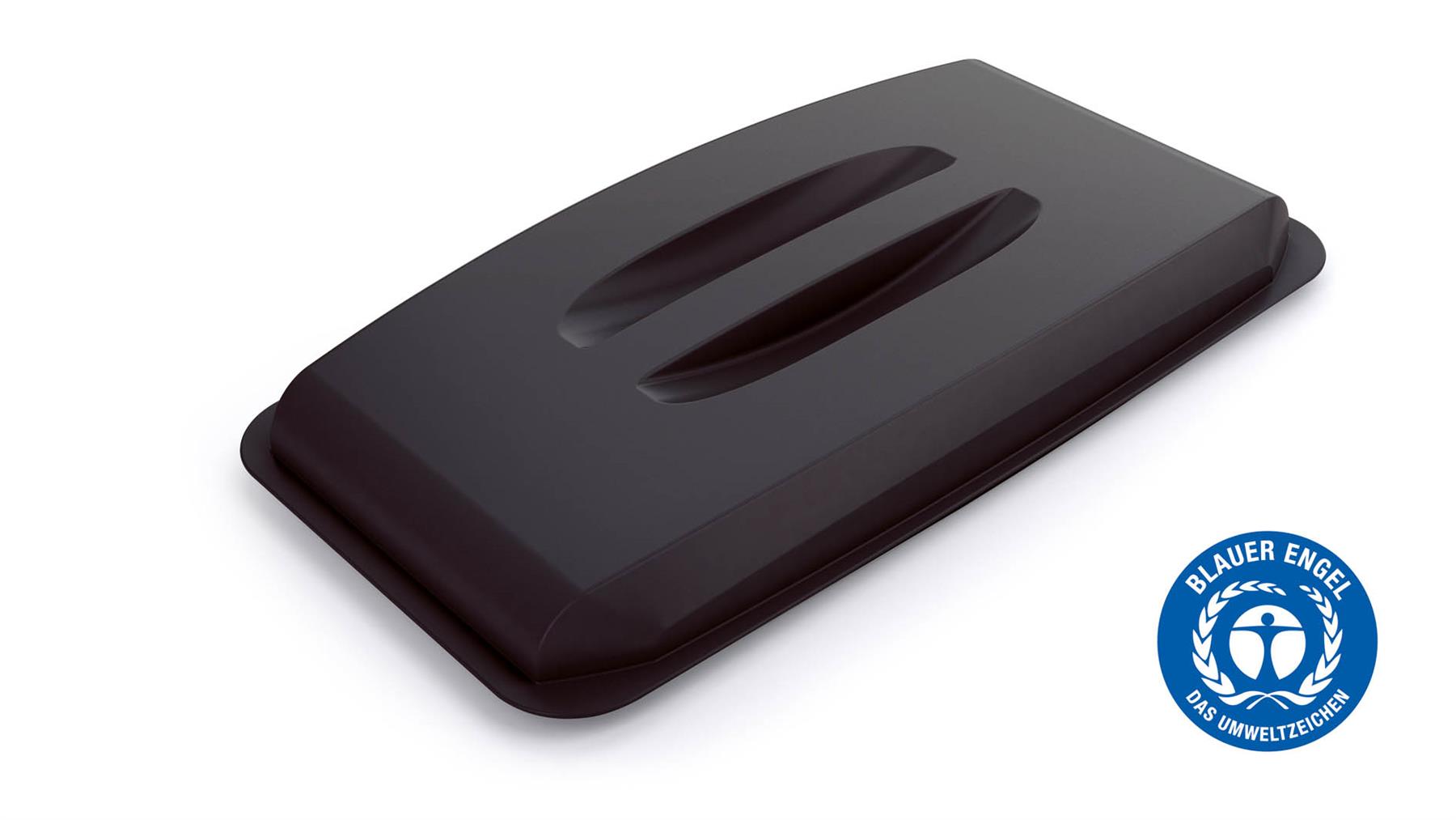 Durable ECO 60L Bin Lid Black | Recycled Plastic Rectangular Lid | DURABIN