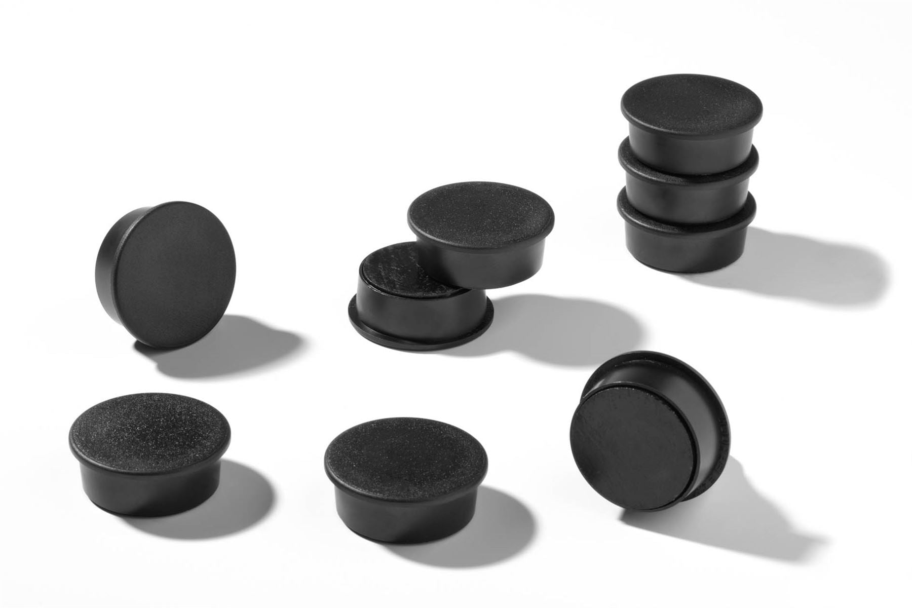 Durable Strong Circular Button Magnets for Fridge Memos | 20 Pack | 37mm | Back