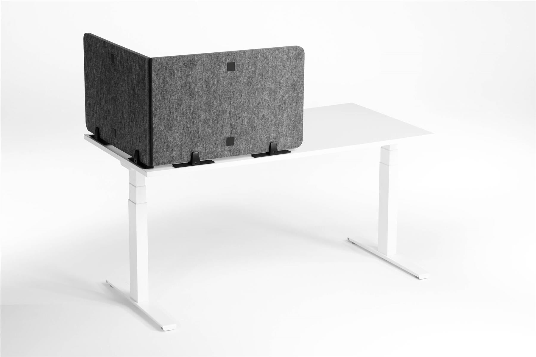 Durable Felt Desk Divider Panel | Visual Acoustic Privacy Partition 160cm | Grey