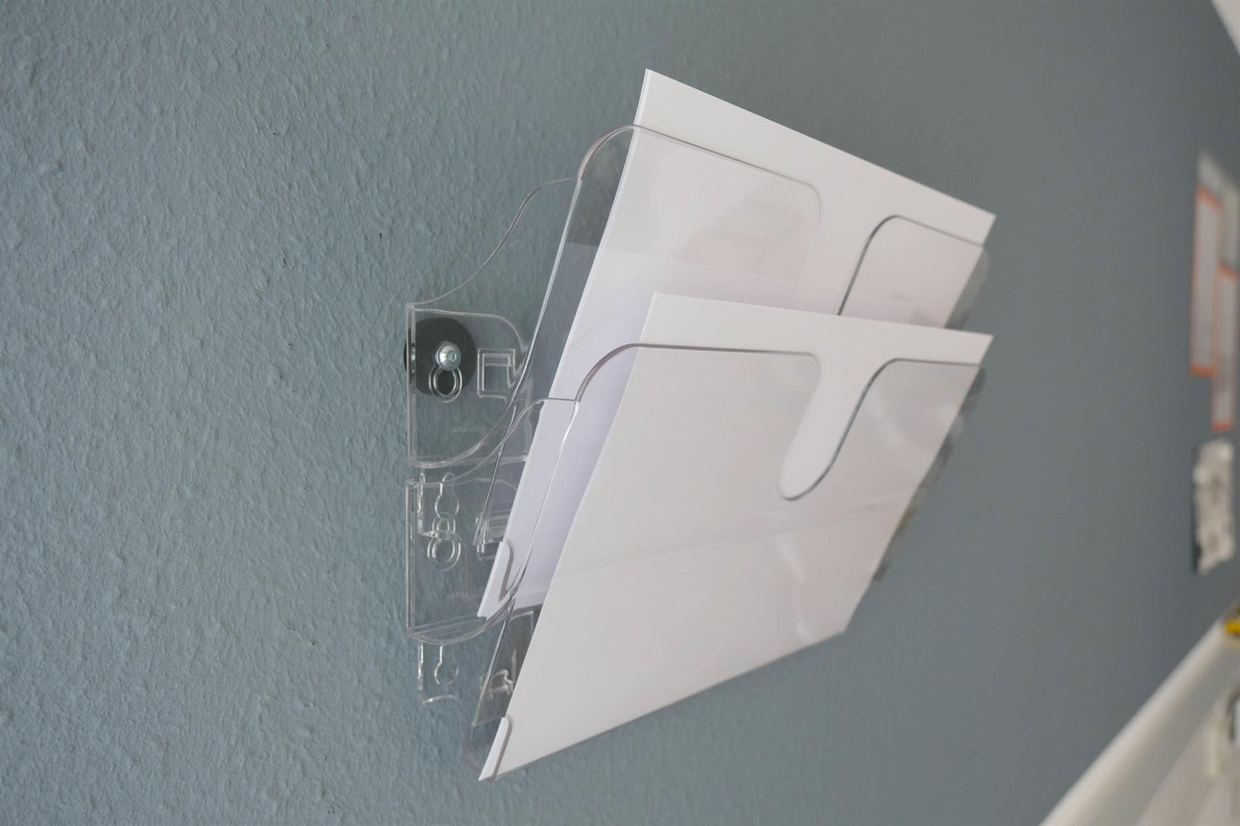 Durable A4 Magnetic Literature Holder | Dual Wall Display | FLEXIPLUS | Clear