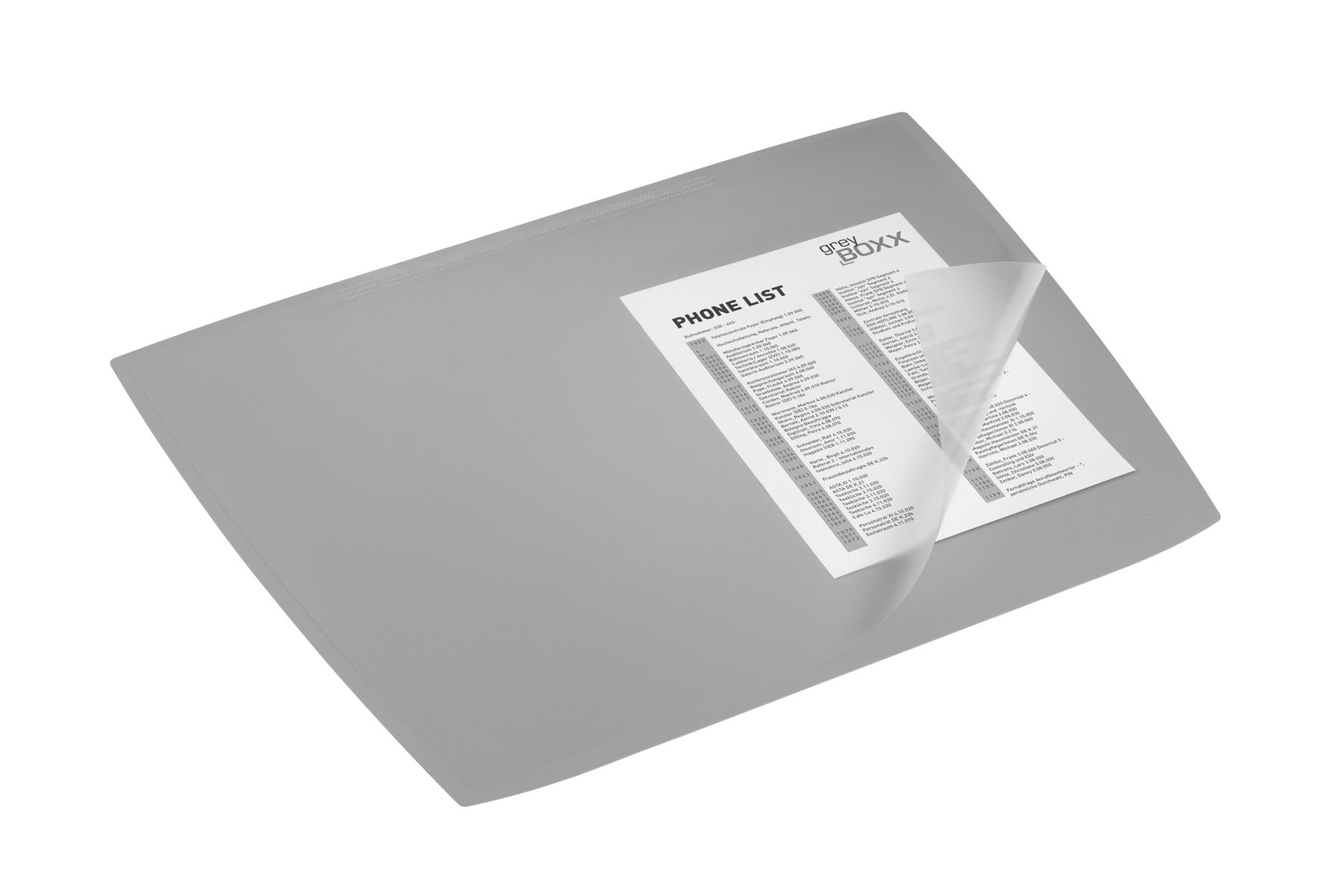 Durable ARTWORK Overlay Desk Mat | Non-Slip with Clear Anti-Glare Cover | Grey
