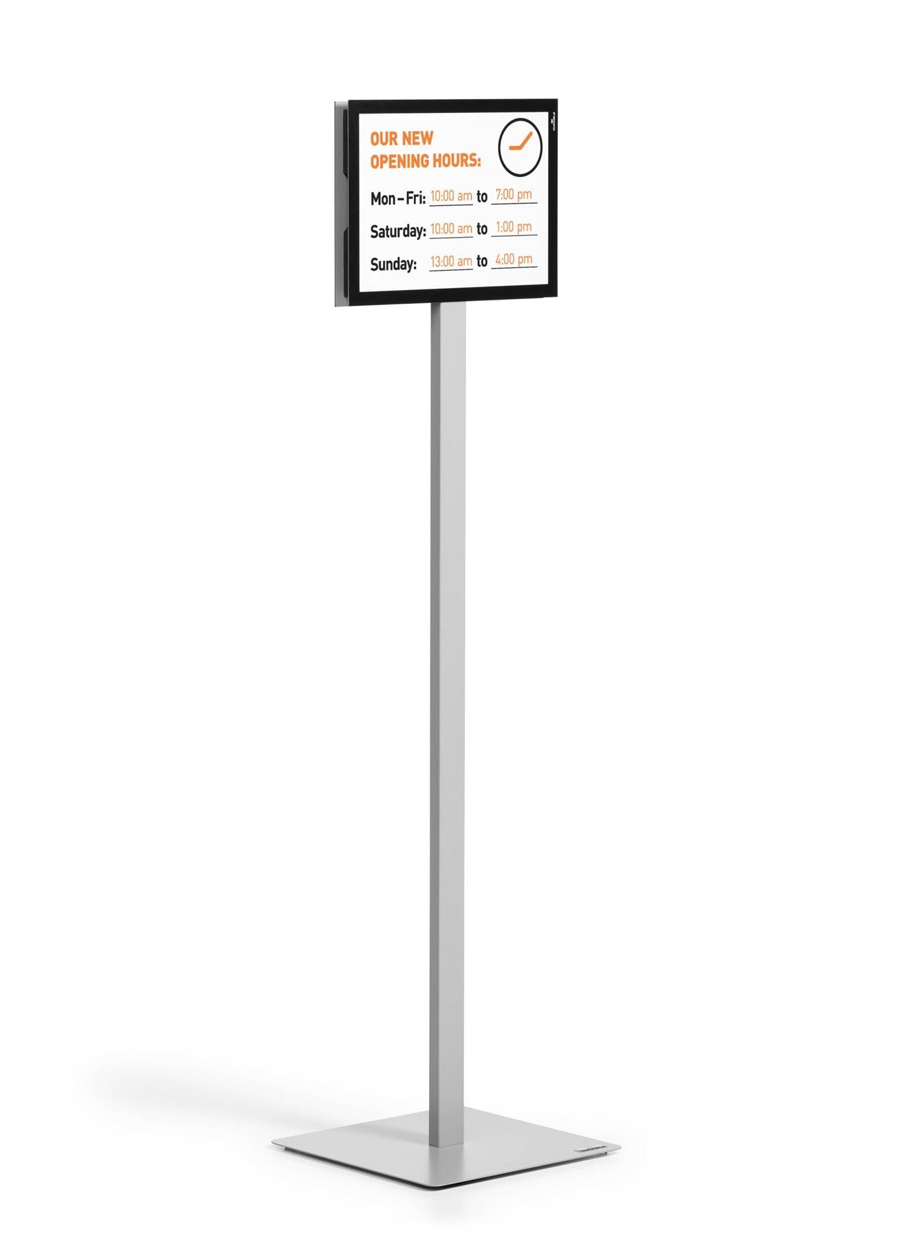Durable INFO STAND BASIC Aluminium Display Panel Info Floor Sign A4 | 1.3m