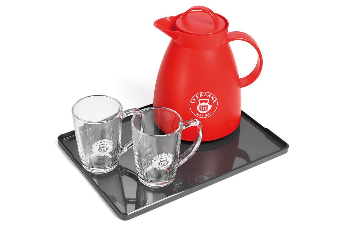 Durable COFFEE POINT Food-Safe Tea Serving Tray Compact for Draws | Grey