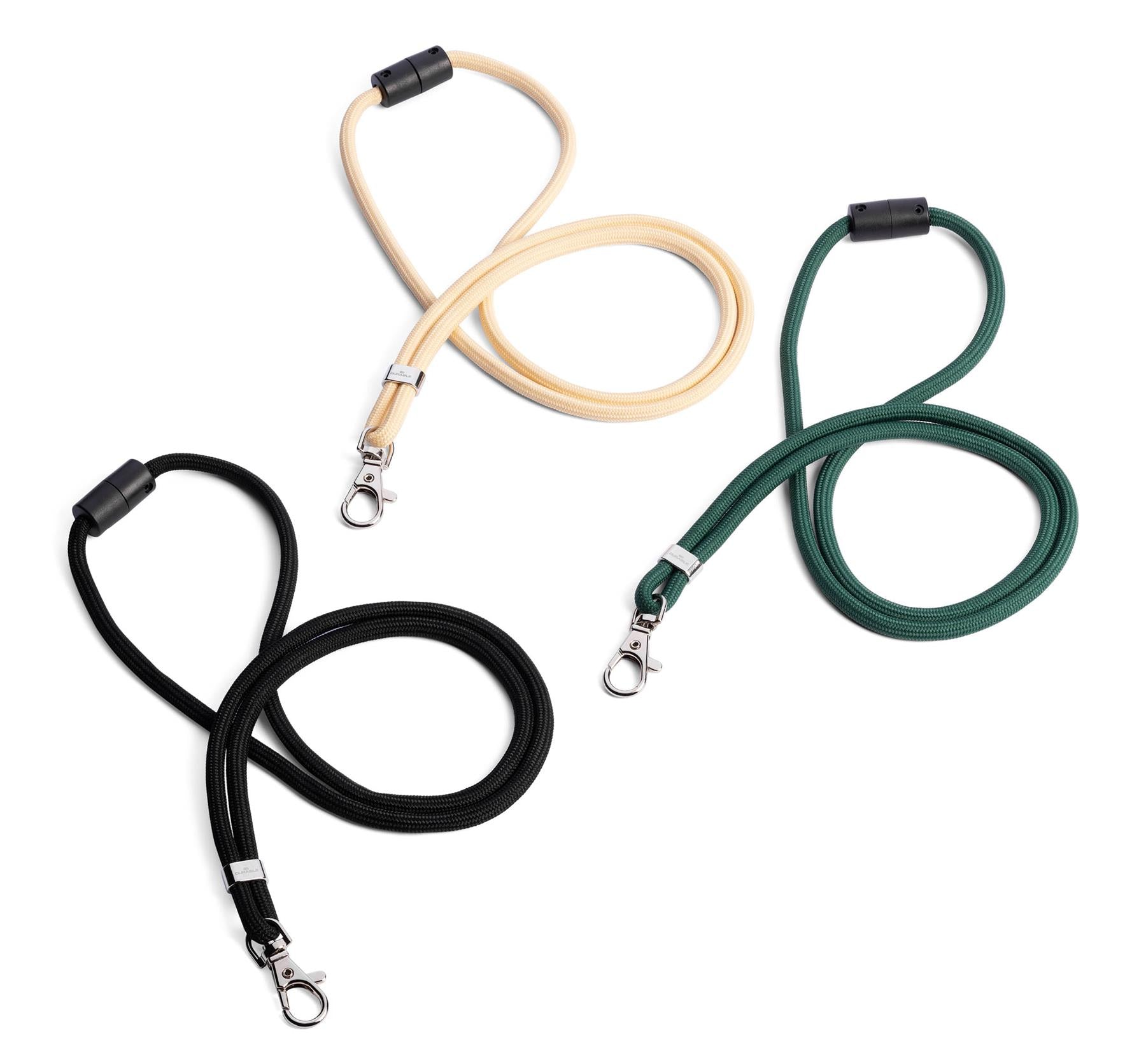 Durable Soft Recycled Fabric Lanyards with Safety Release| 10 Pack | Black