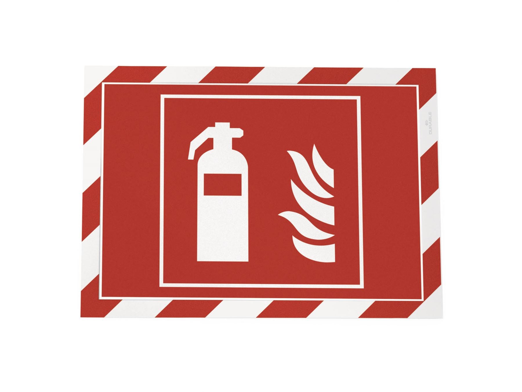 Durable DURAFRAME Adhesive Magnetic Hazard Frame | 2 Pack | A4 Red & White