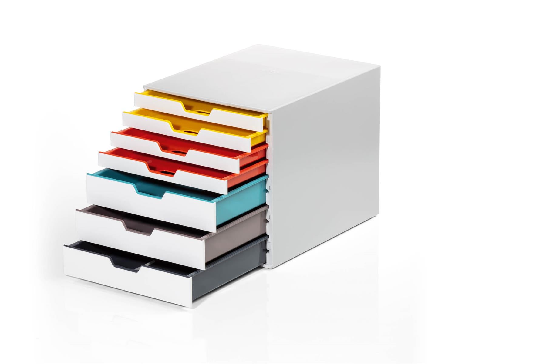 Durable VARICOLOR MIX Desktop Organiser 7 Drawer Colour Coded Storage | A4+