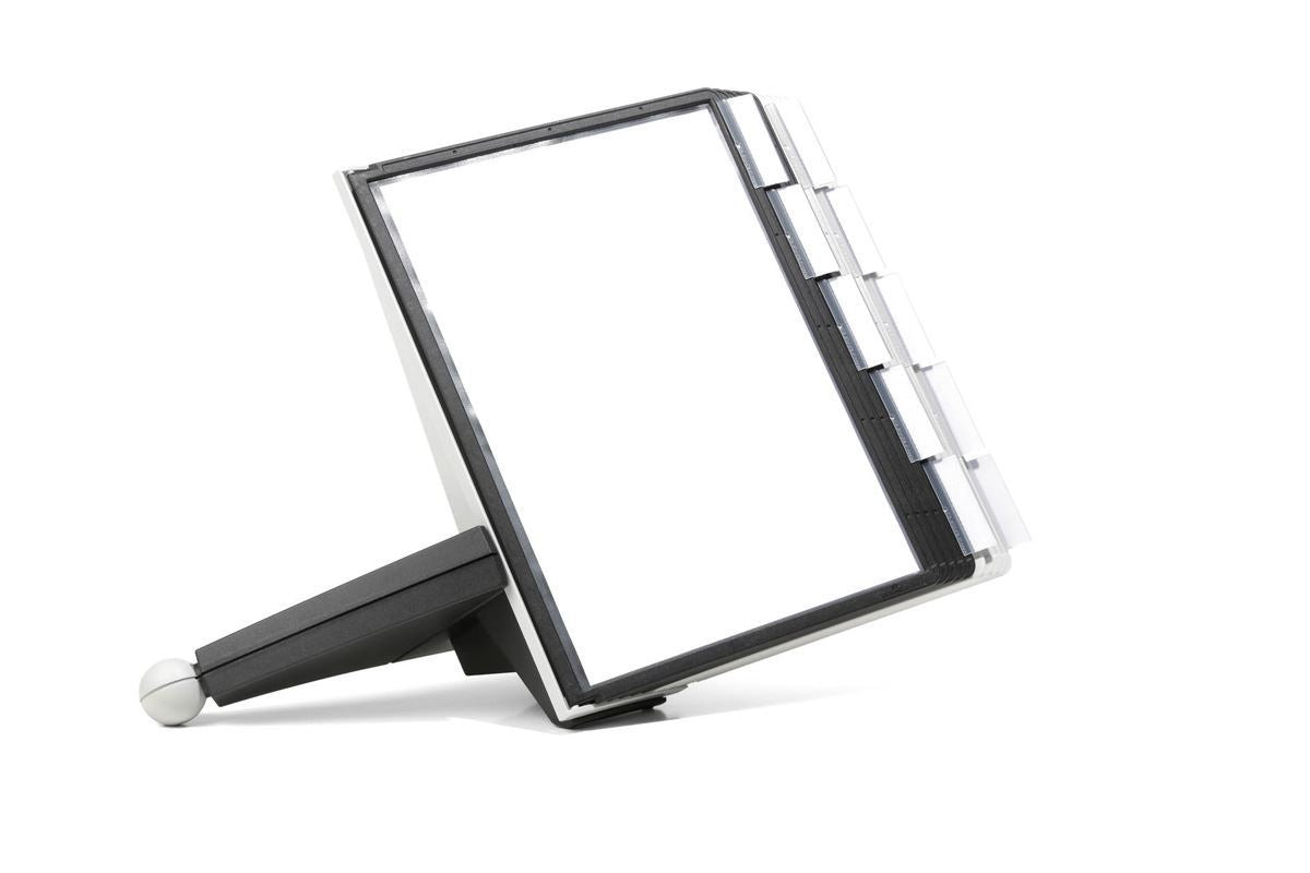 Durable SHERPA WALL 10 Display Panel Document Split Flap Index | A4 Black & Grey