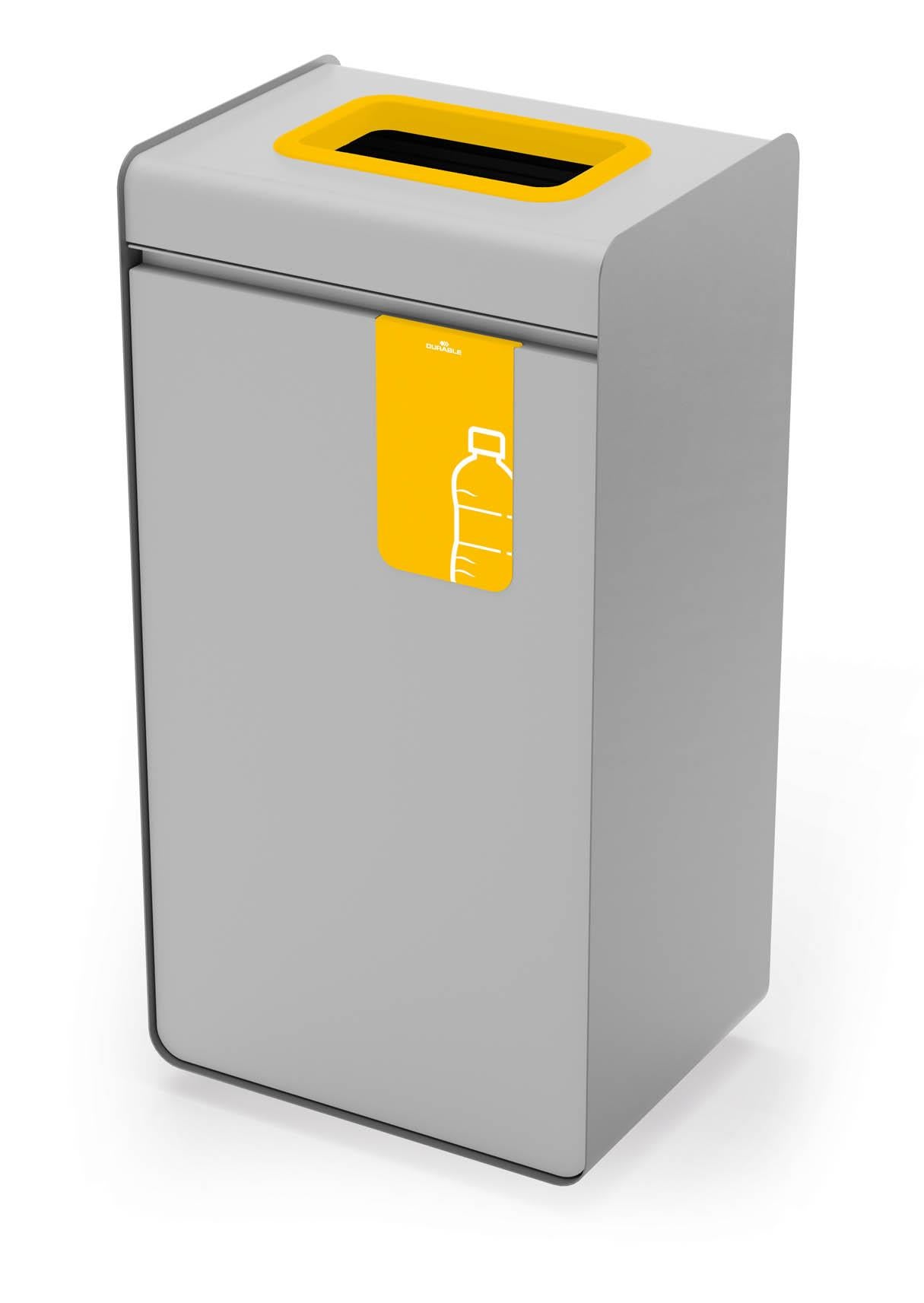 Durable 55L Plastic Waste Bin | Sheet Steel Recycling Separation Bin | DURASORT®