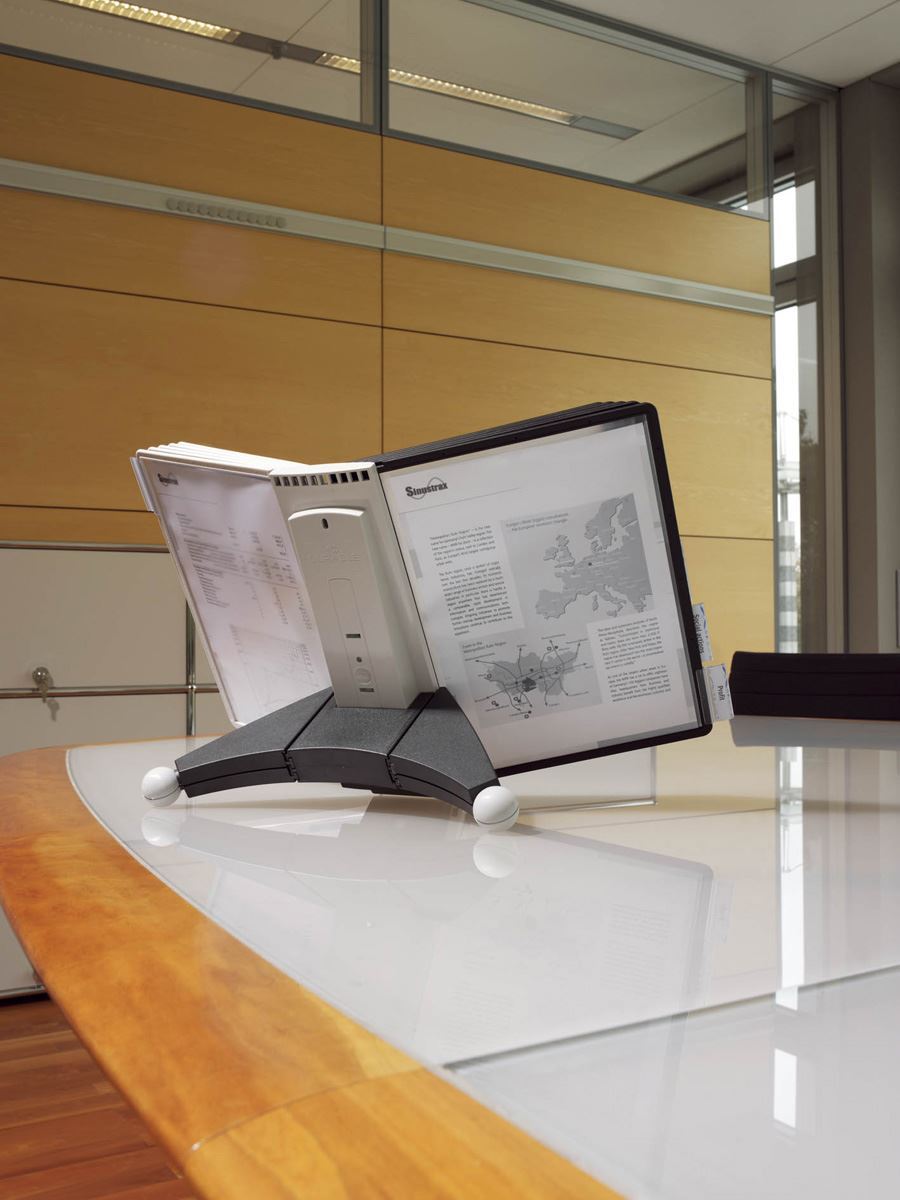 Durable SHERPA WALL 10 Display Panel Document Split Flap Index | A4 Black & Grey