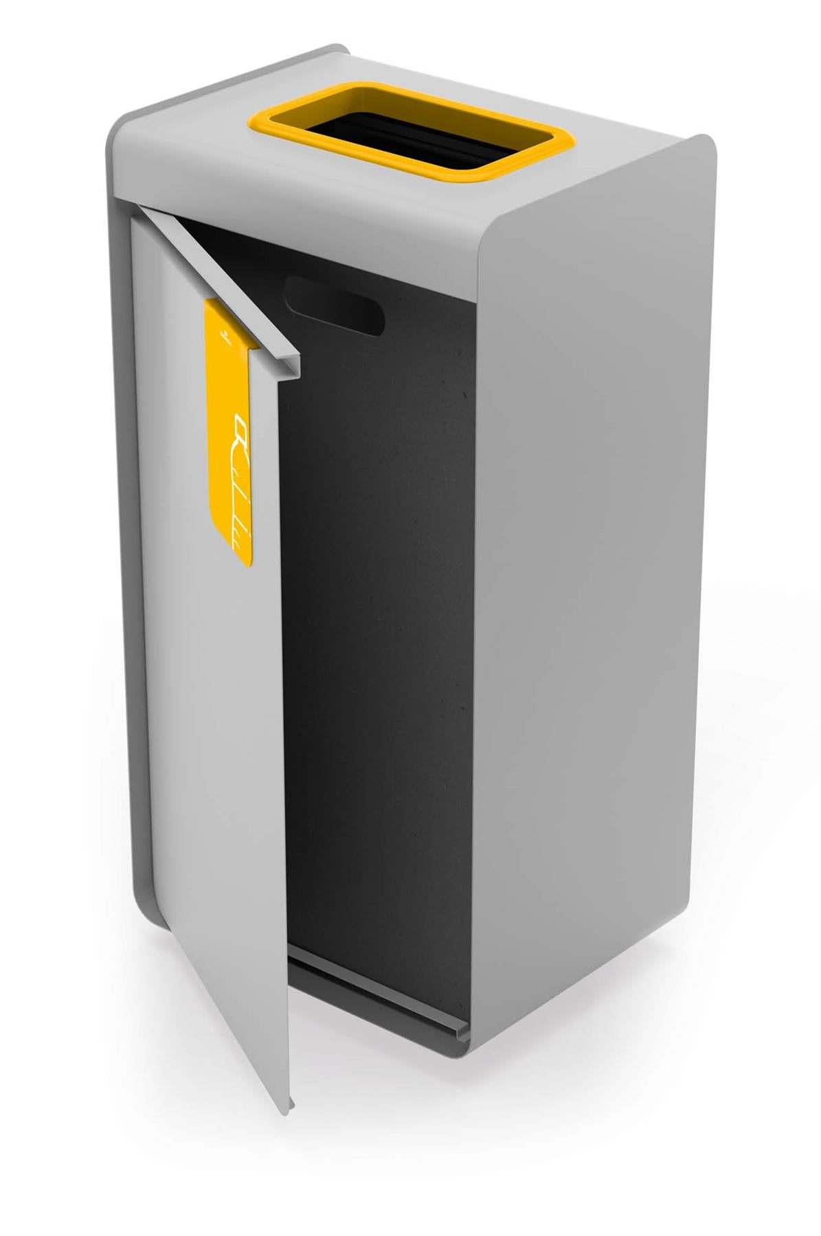 Durable 55L Plastic Waste Bin | Sheet Steel Recycling Separation Bin | DURASORT