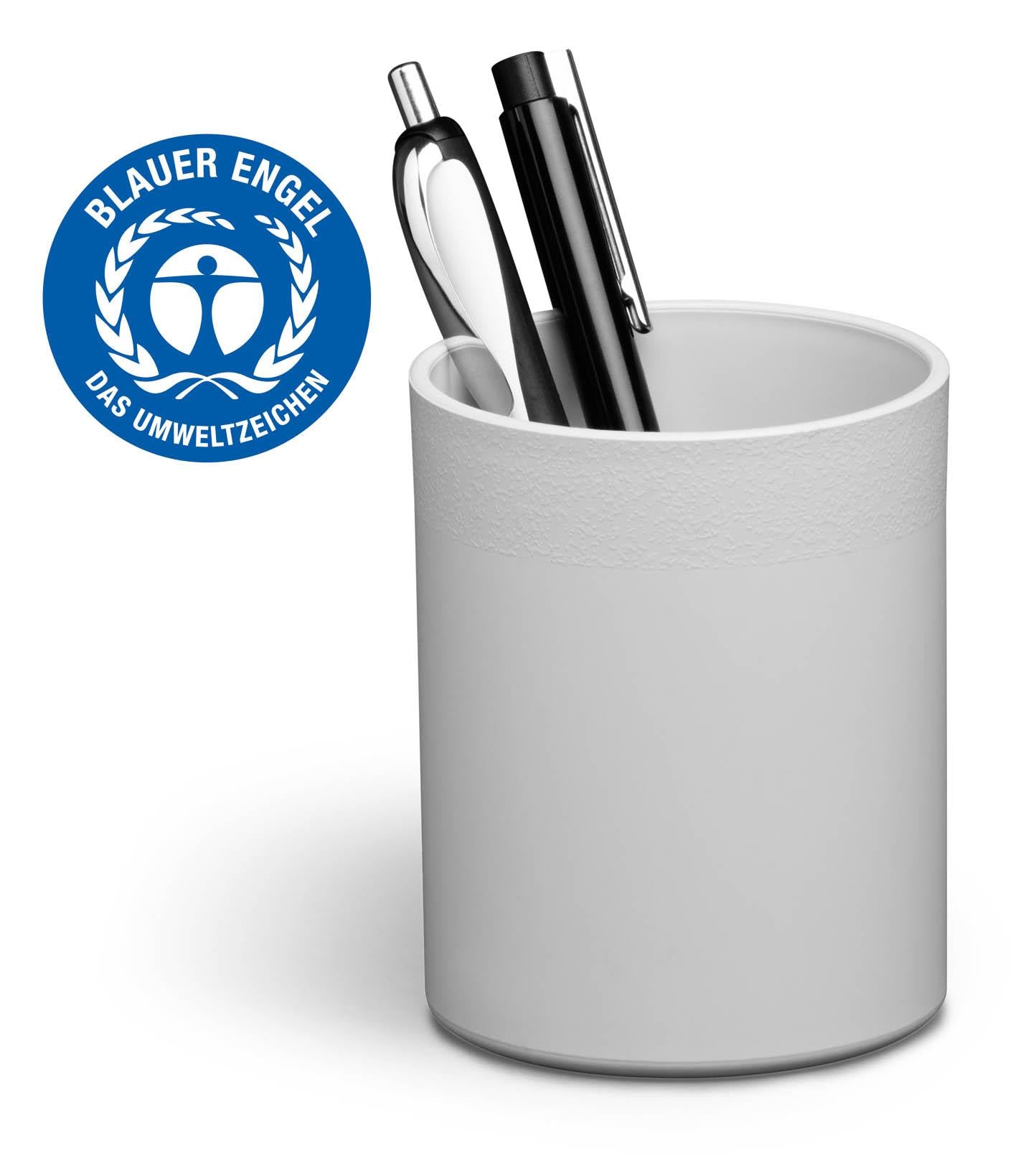 Durable ECO Recycled Plastic Pen Pot Pencil Holder Desk Tidy Organizer | Grey