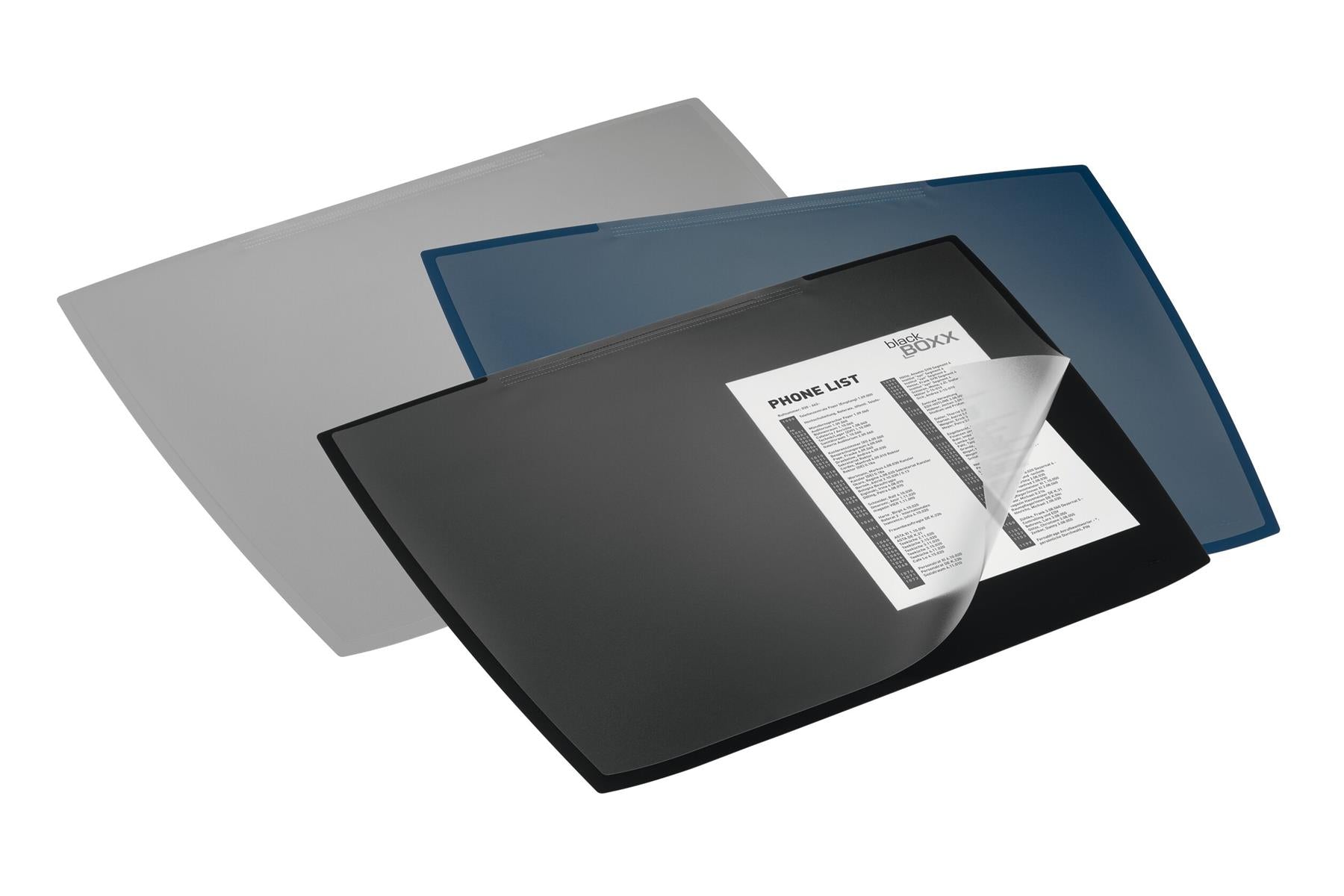 Durable ARTWORK Overlay Desk Mat | Non-Slip with Clear Anti-Glare Cover | Grey