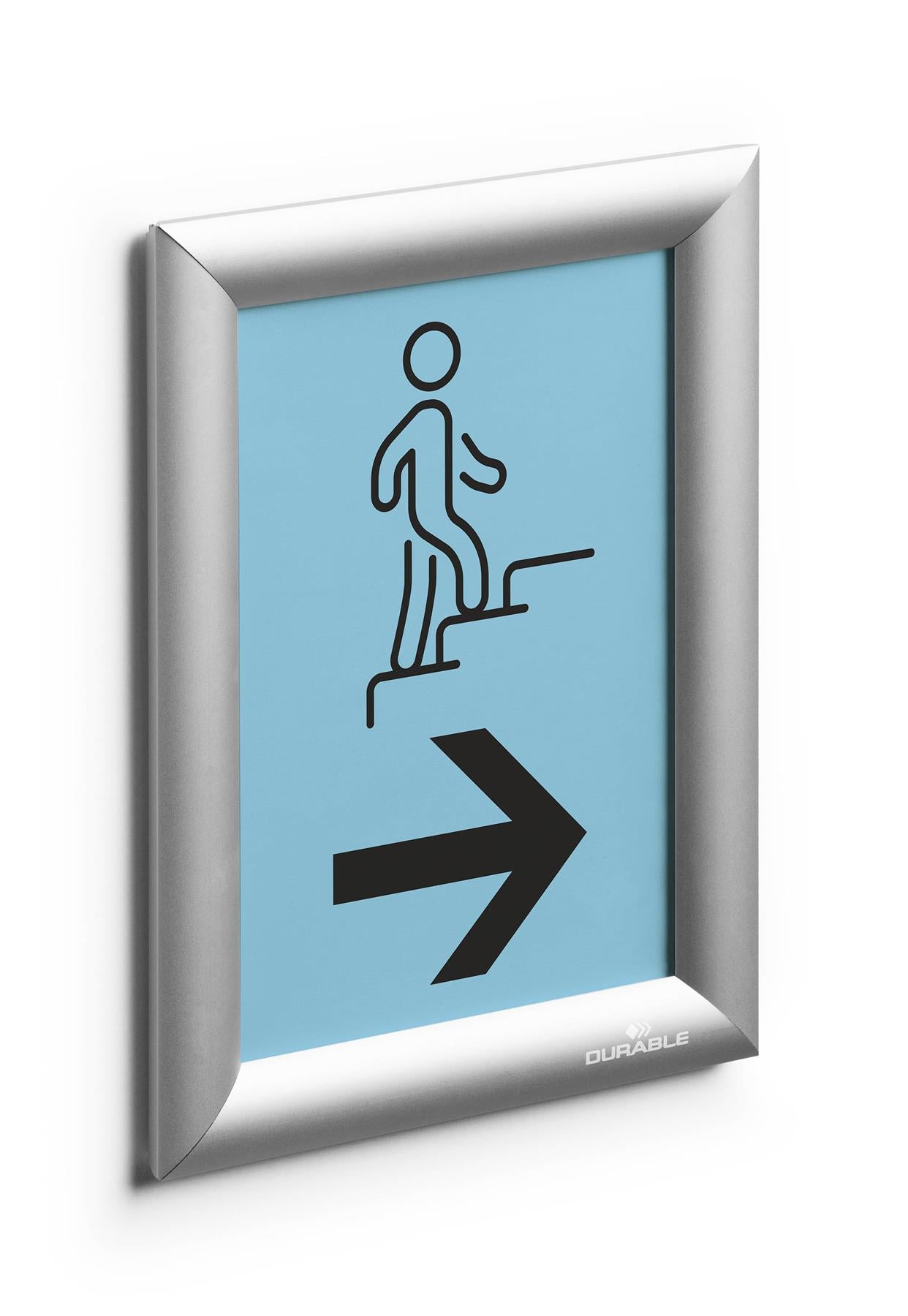 Durable Aluminium Snap Frame Retail Clip Poster Holder Notice Board | A5 Silver