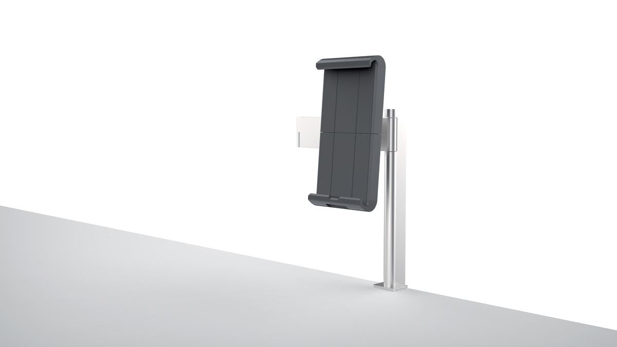 Durable Aluminium Tablet Holder iPad Bed Table Clamp | Lockable & Rotatable