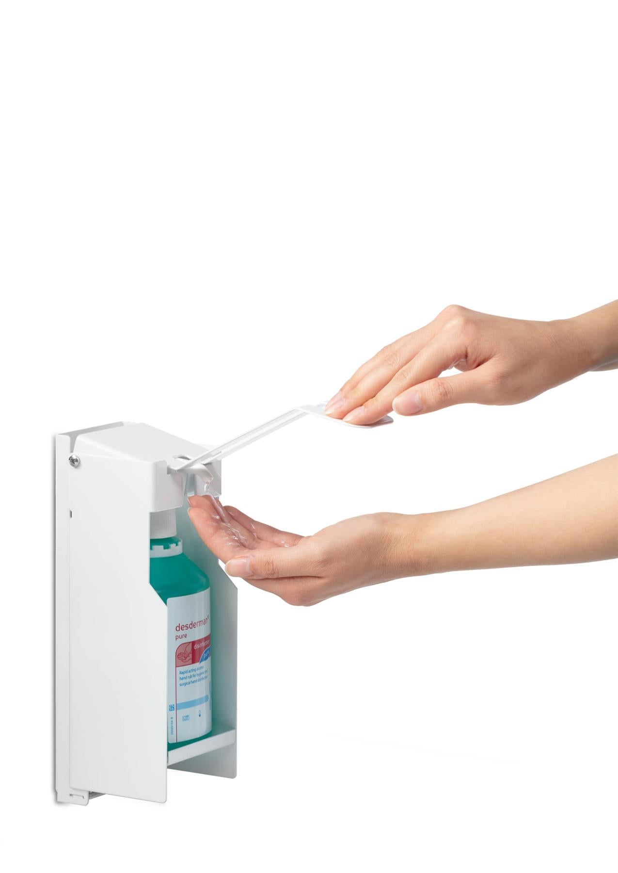 Durable Hand Sanitiser Disinfectant Dispenser Wall Mounted | White
