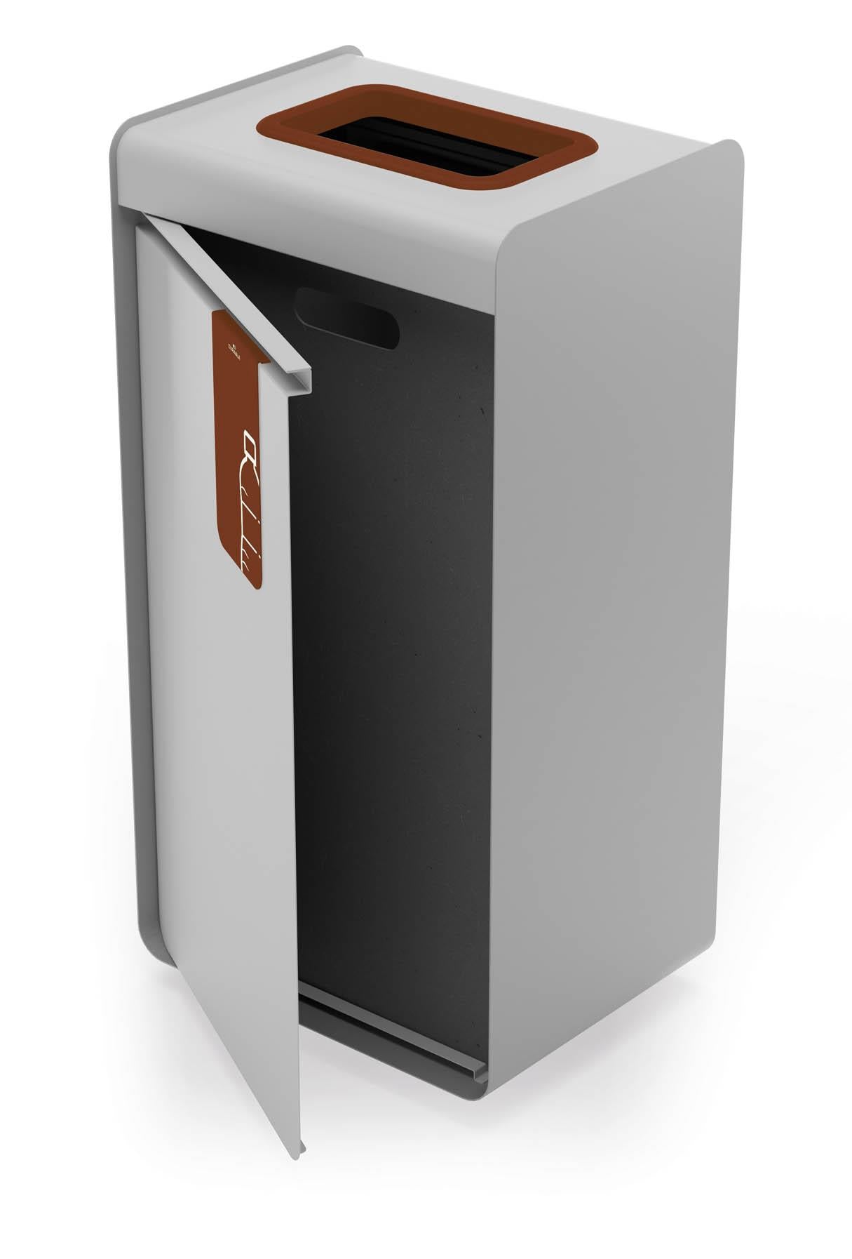 Durable 55L Food Waste Bin | Sheet Steel Recycling Separation Bin | DURASORT