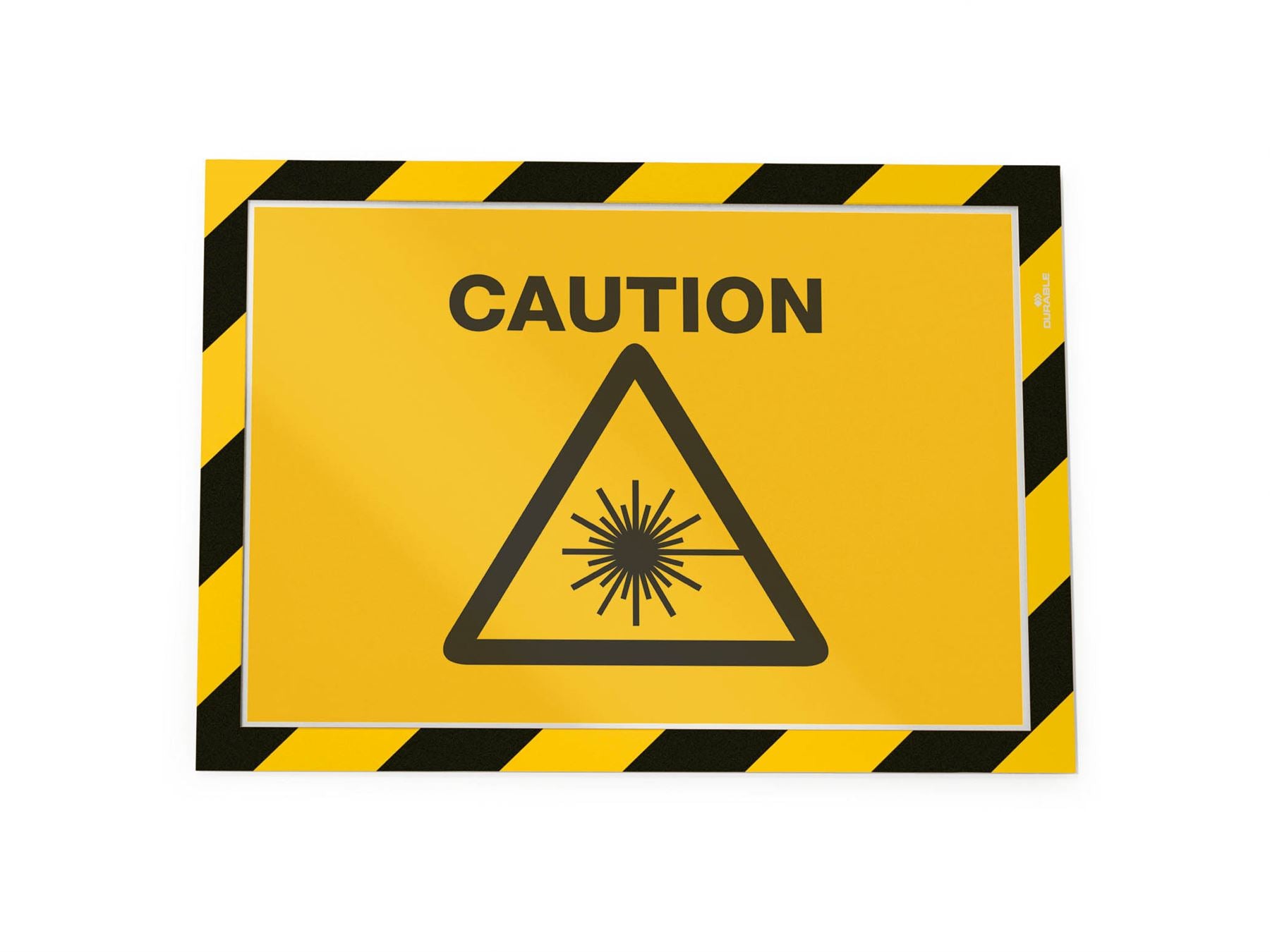 Durable DURAFRAME Magnetic Signage Hazard Frame | 5 Pack | A4 Yellow & Black