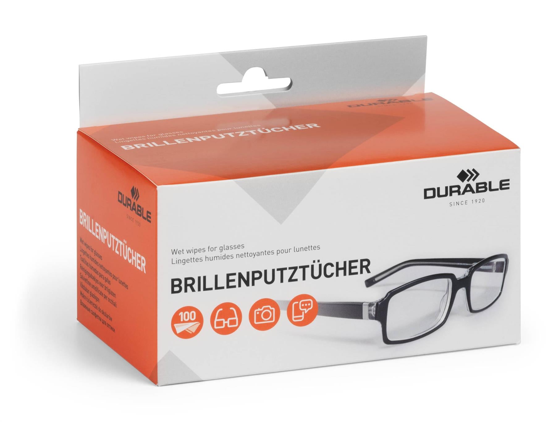 Durable Individually Wrapped Anti-Static Glasses Lens Wipes | 100 Pack
