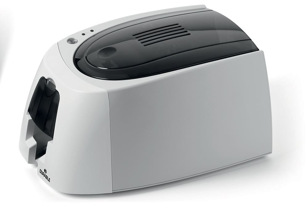 Durable DURACARD ID 300 ID Name Badge Card Printer | with Ribbon and 100 Cards