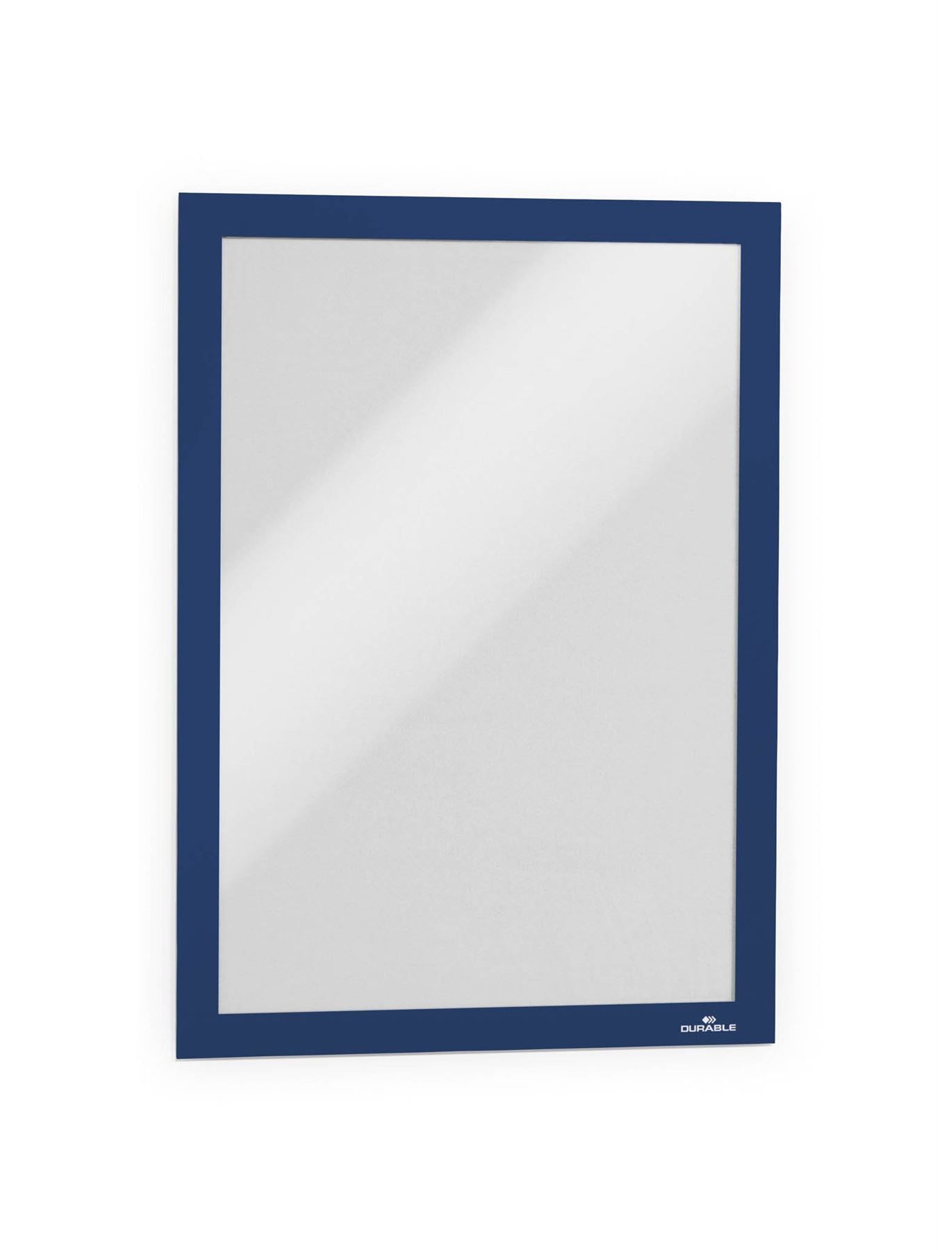 Durable DURAFRAME Self Adhesive Magnetic Signage Frame | 2 Pack | A4 Blue