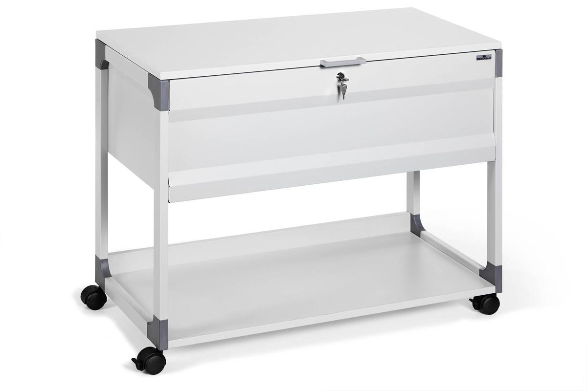 Durable Locking Lid Suspension File Trolley | for 100 A4 Folders | Grey
