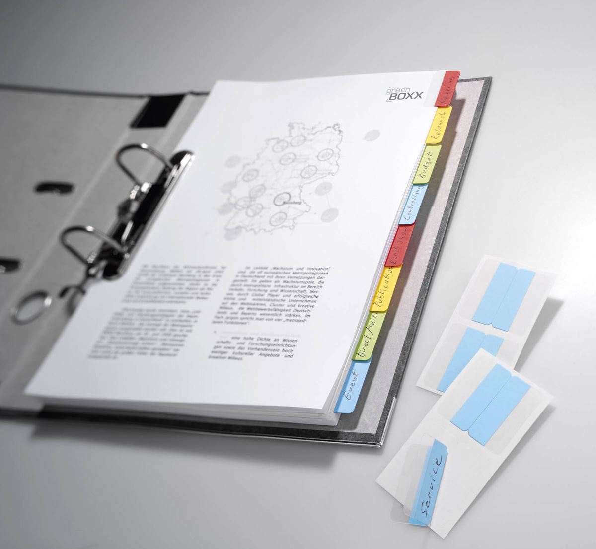Durable QUICK TAB DUO Self-Adhesive Index Tabs Page Marker | 24 Pack | Assorted