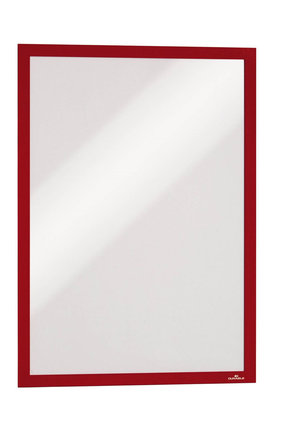 Durable DURAFRAME Self Adhesive Magnetic Signage Frame | 6 Pack | A3 Red